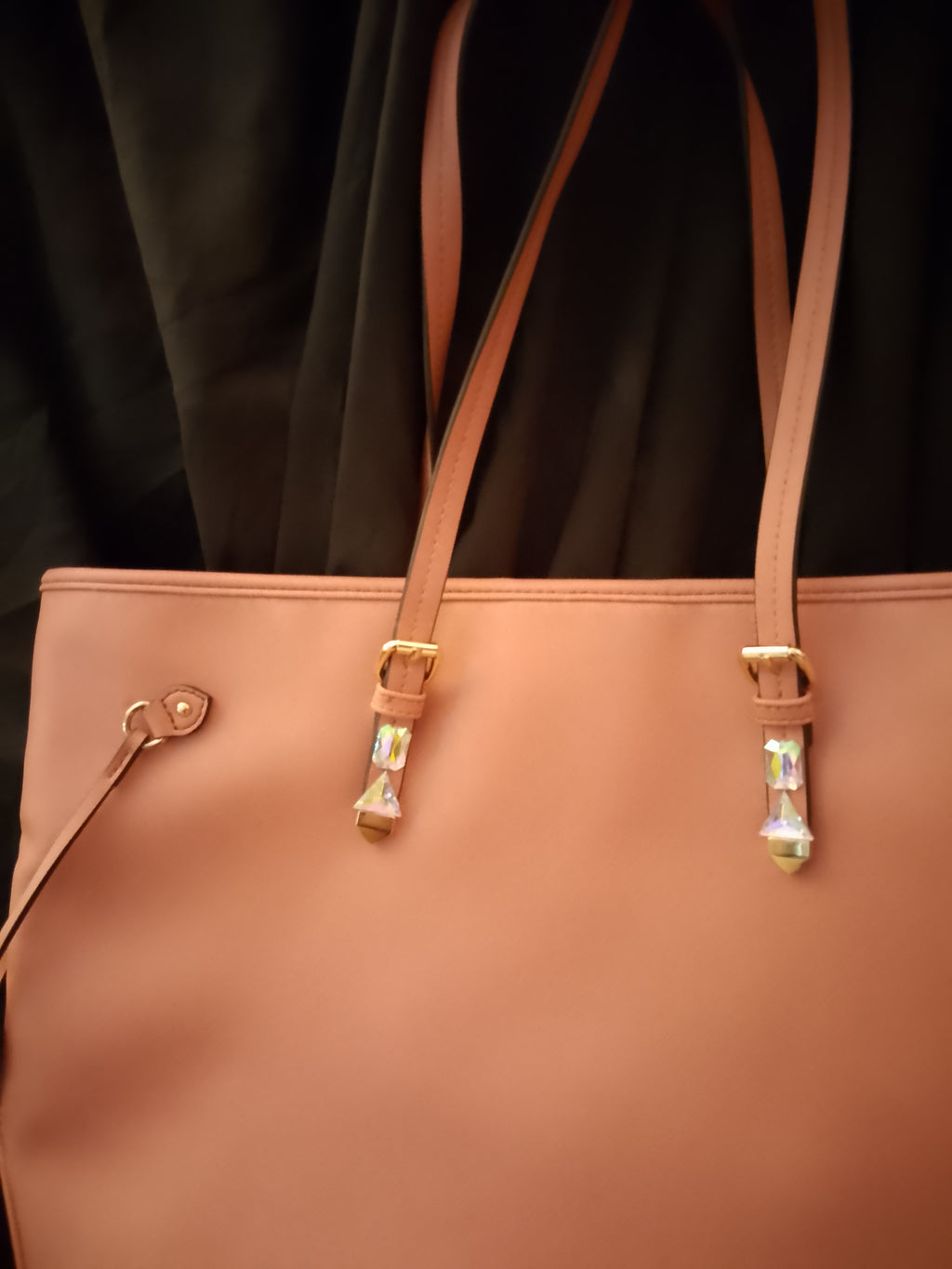 T - Peach Cobbler Large Long Handle Tote Bag