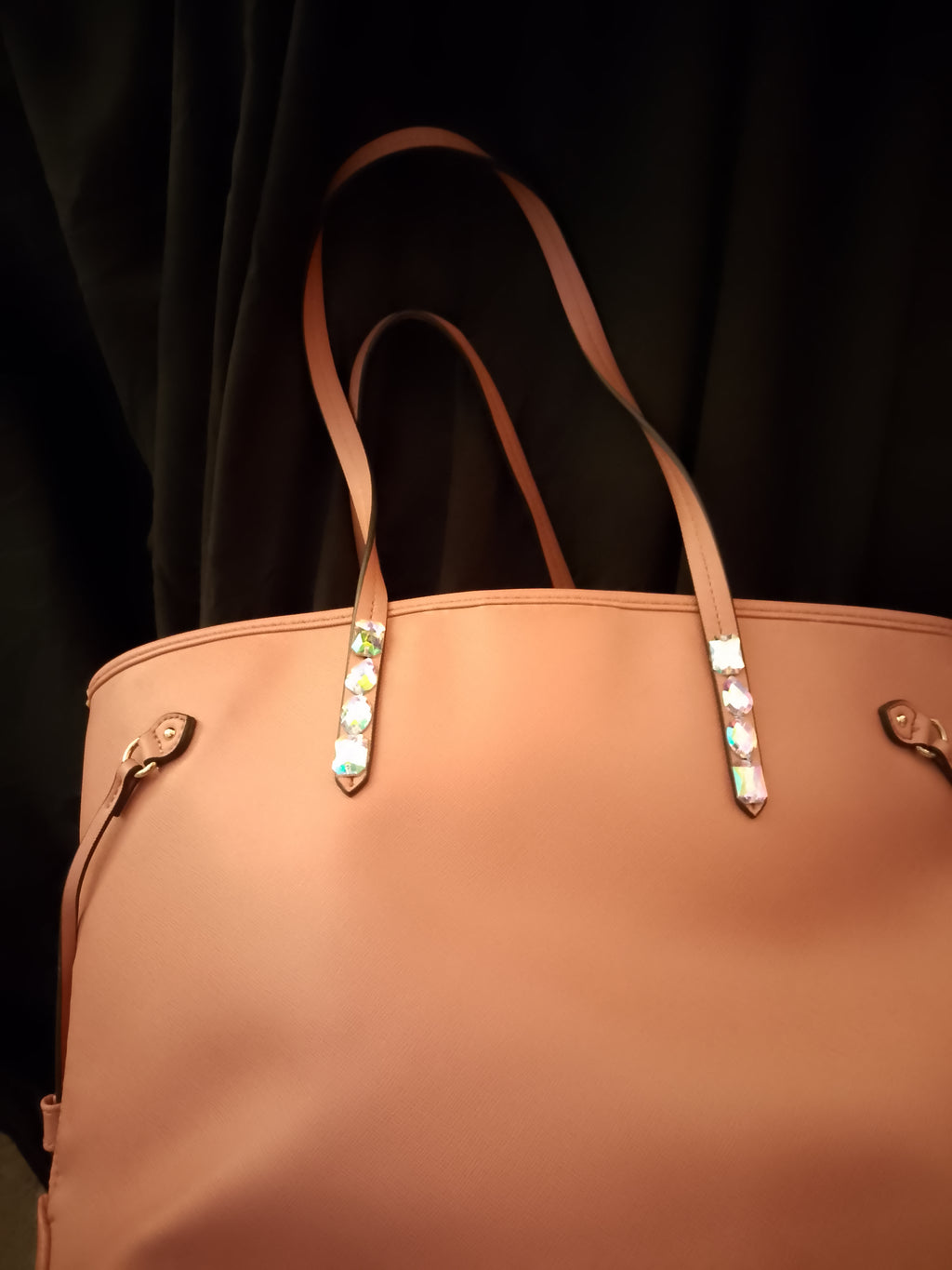 T - Peach Cobbler Large Long Handle Tote Bag