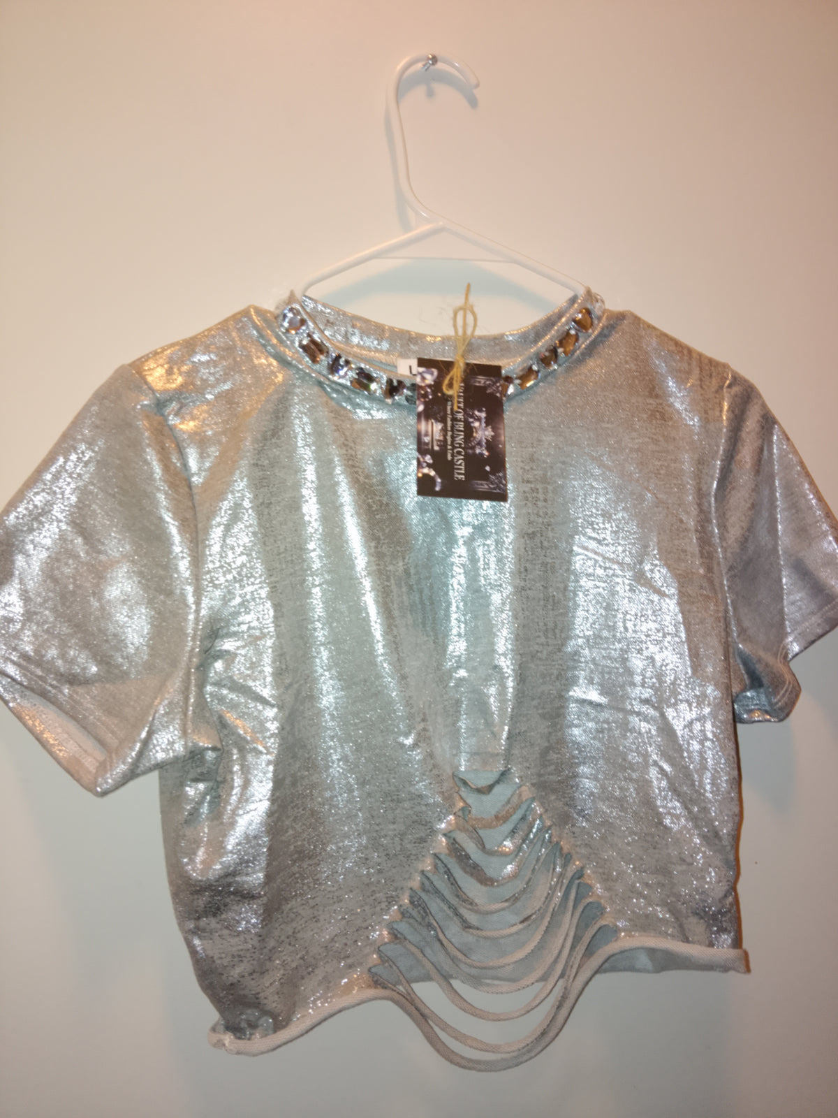 Chrome Aura Razzle Dazzle Crop Top