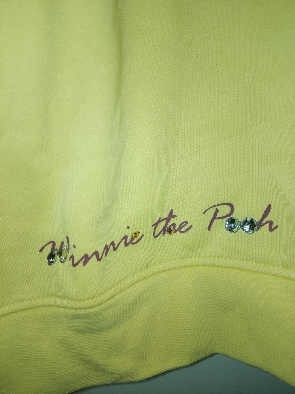 Cozy Sunflower & Bear Rhinestones Yellow Long Sleeve Sports Girl's Sweat Shirt
