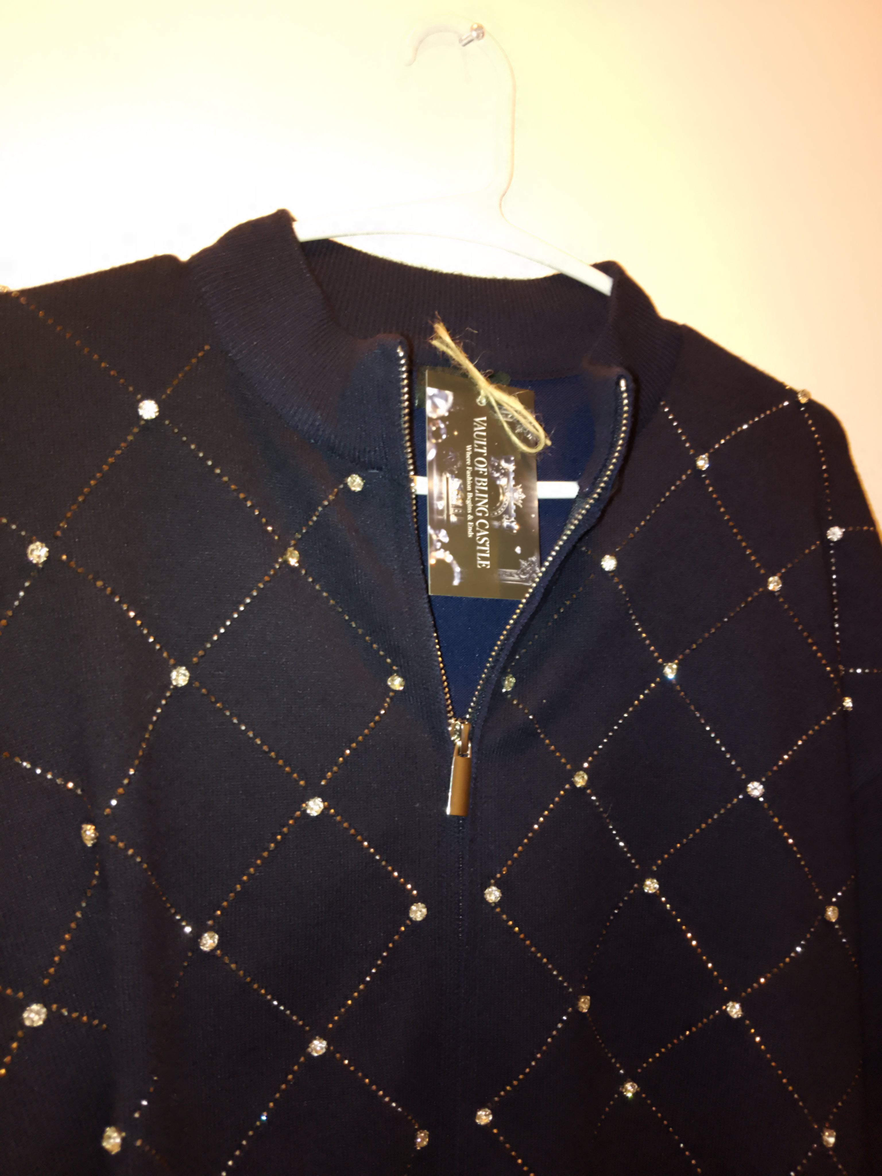 Gentle Beauty & Boundless Long Sleeve Navy Blue Knit Sweater