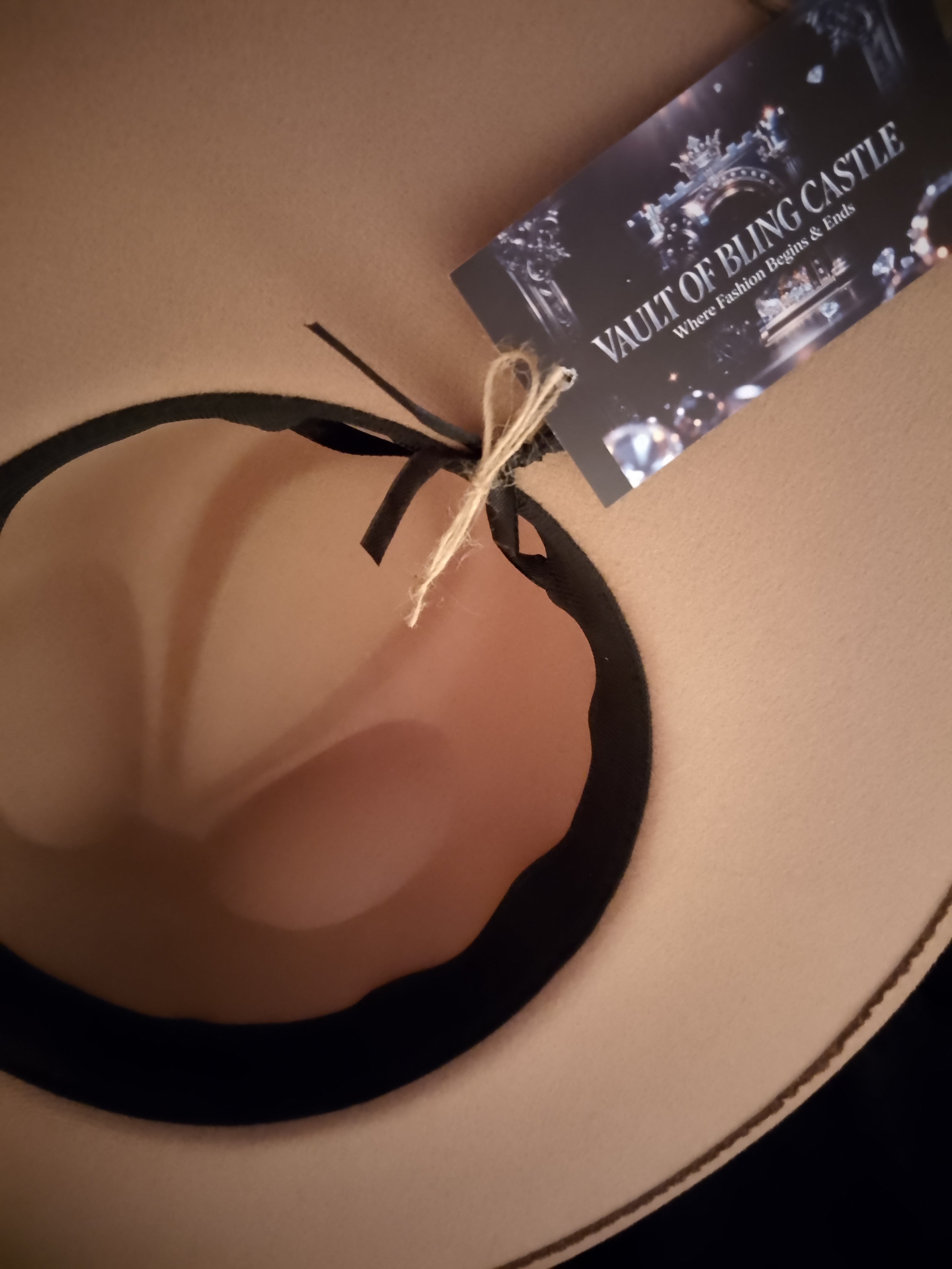 Champagne Premier Show Stopper Felt Wide Brim Hat