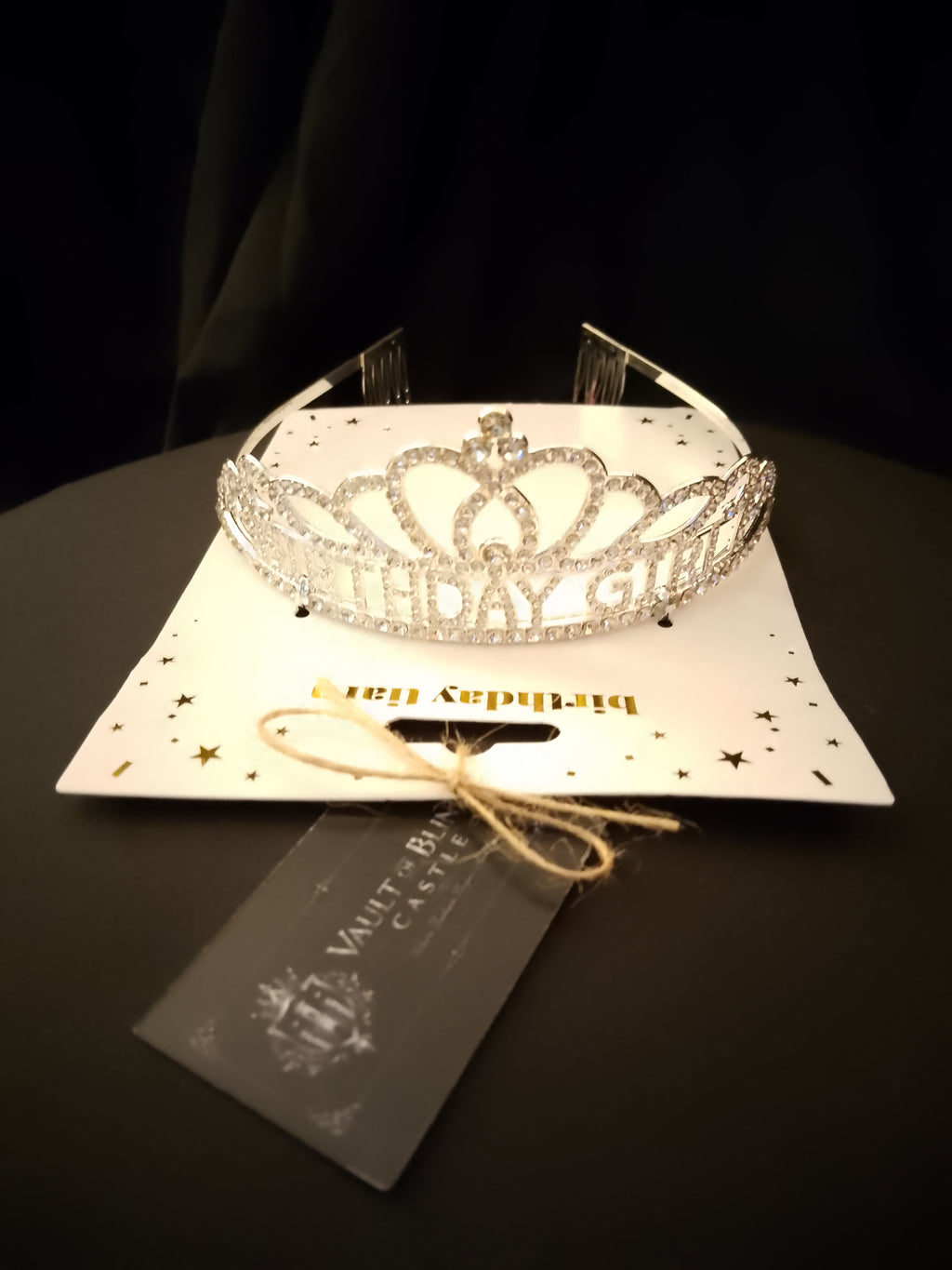 Admired Perfection Signature Sparkling Silver Happy Birthday Tiara - Style 38