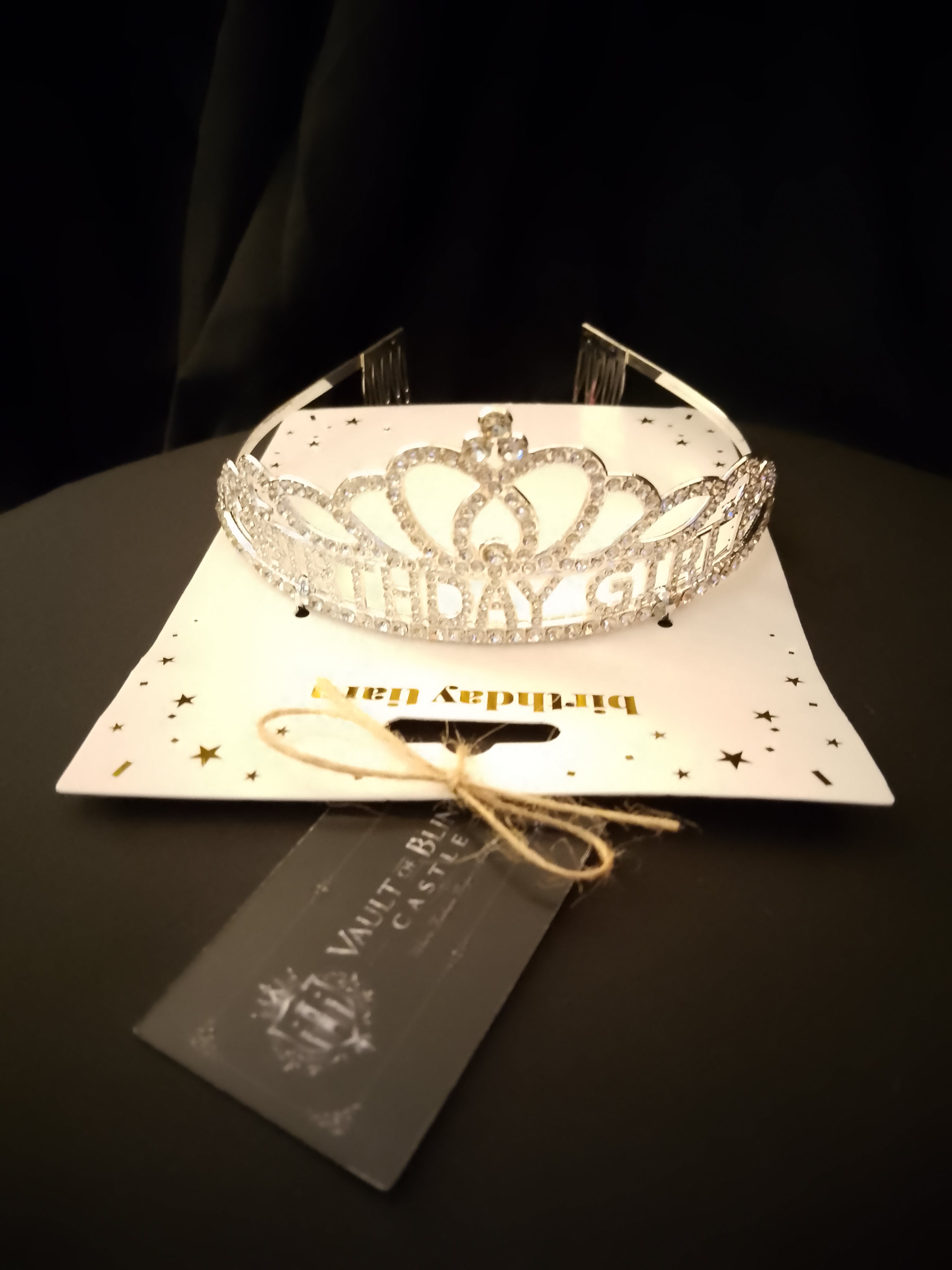 Admired Perfection Signature Sparkling Silver Happy Birthday Tiara - Style 38