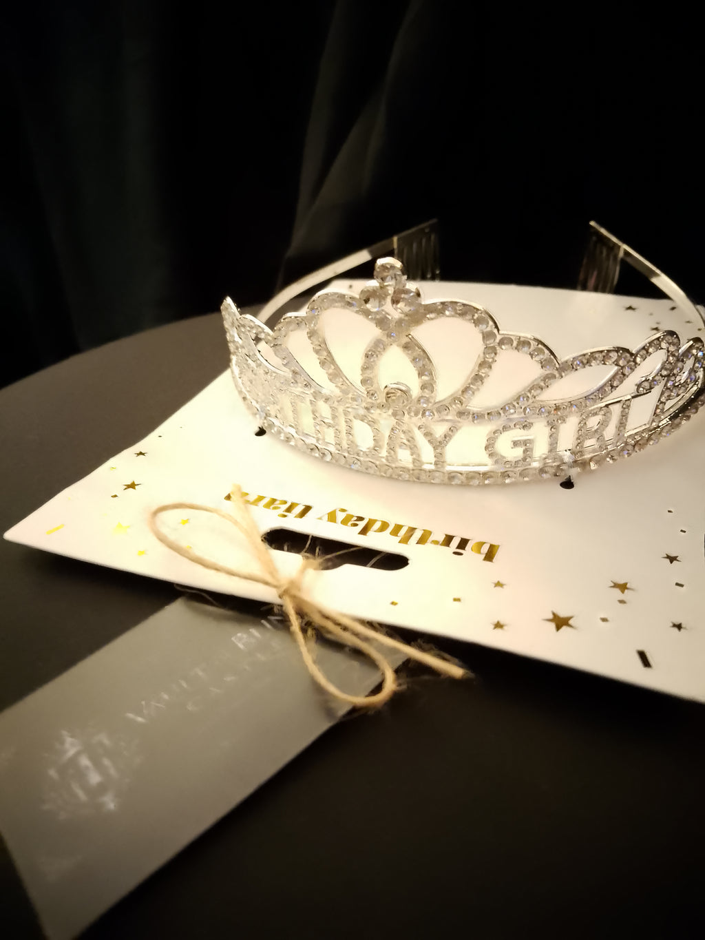 Admired Perfection Signature Sparkling Silver Happy Birthday Tiara - Style 38