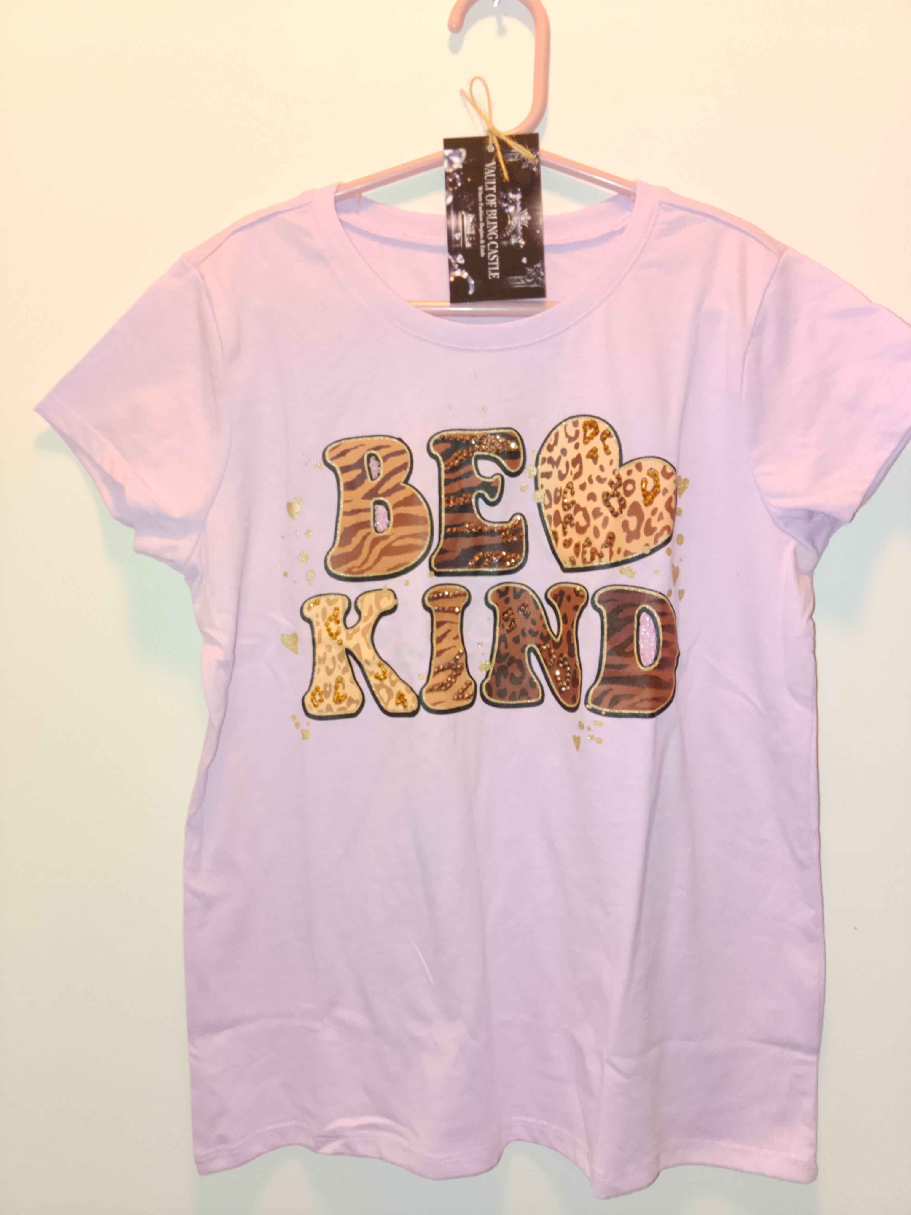 Adorable & Nice Girl's Tiger Glow Graphics Short Sleeve T - Shirt