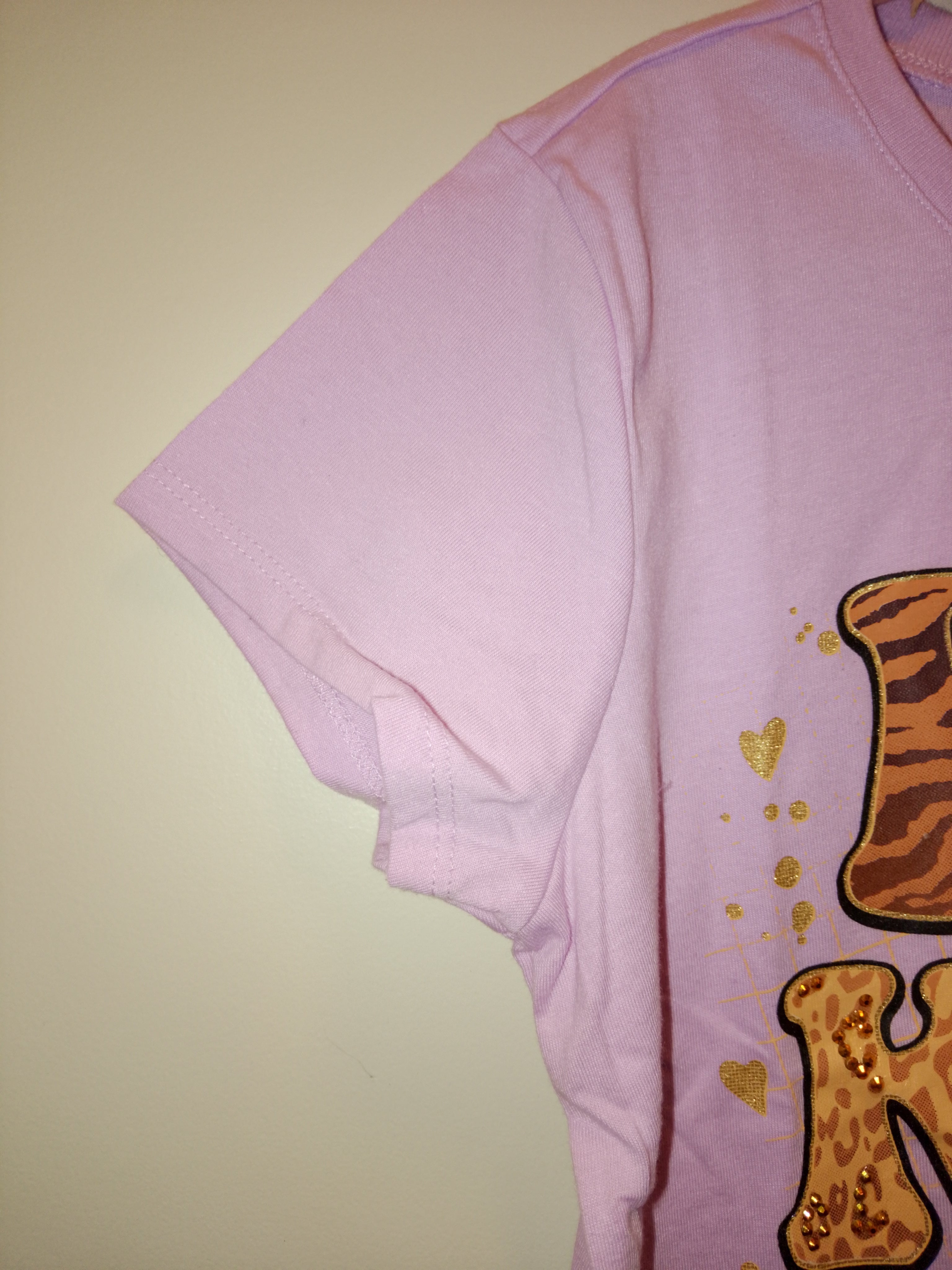 Adorable & Nice Girl's Tiger Glow Graphics Short Sleeve T - Shirt