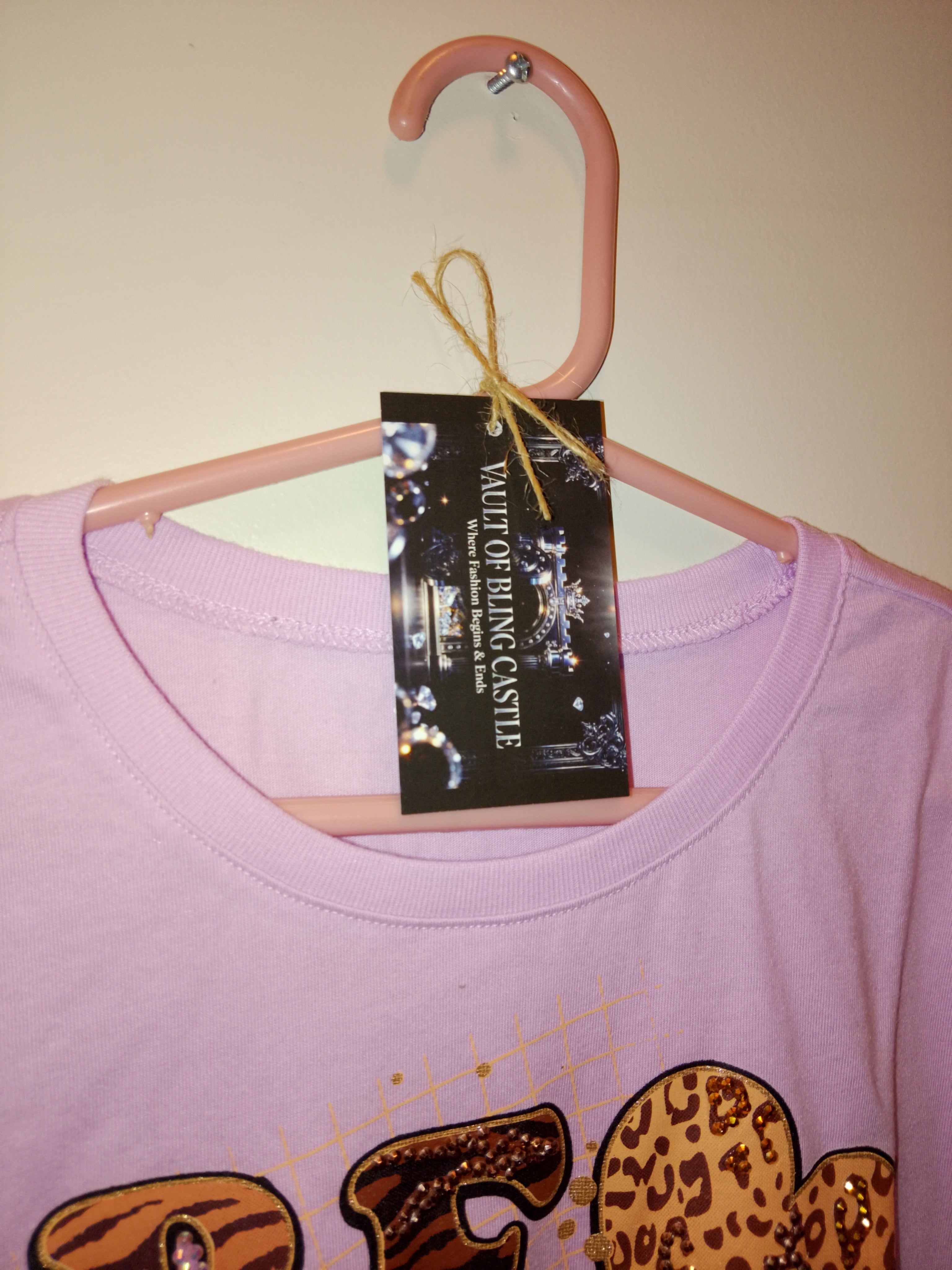 Adorable & Nice Girl's Tiger Glow Graphics Short Sleeve T - Shirt