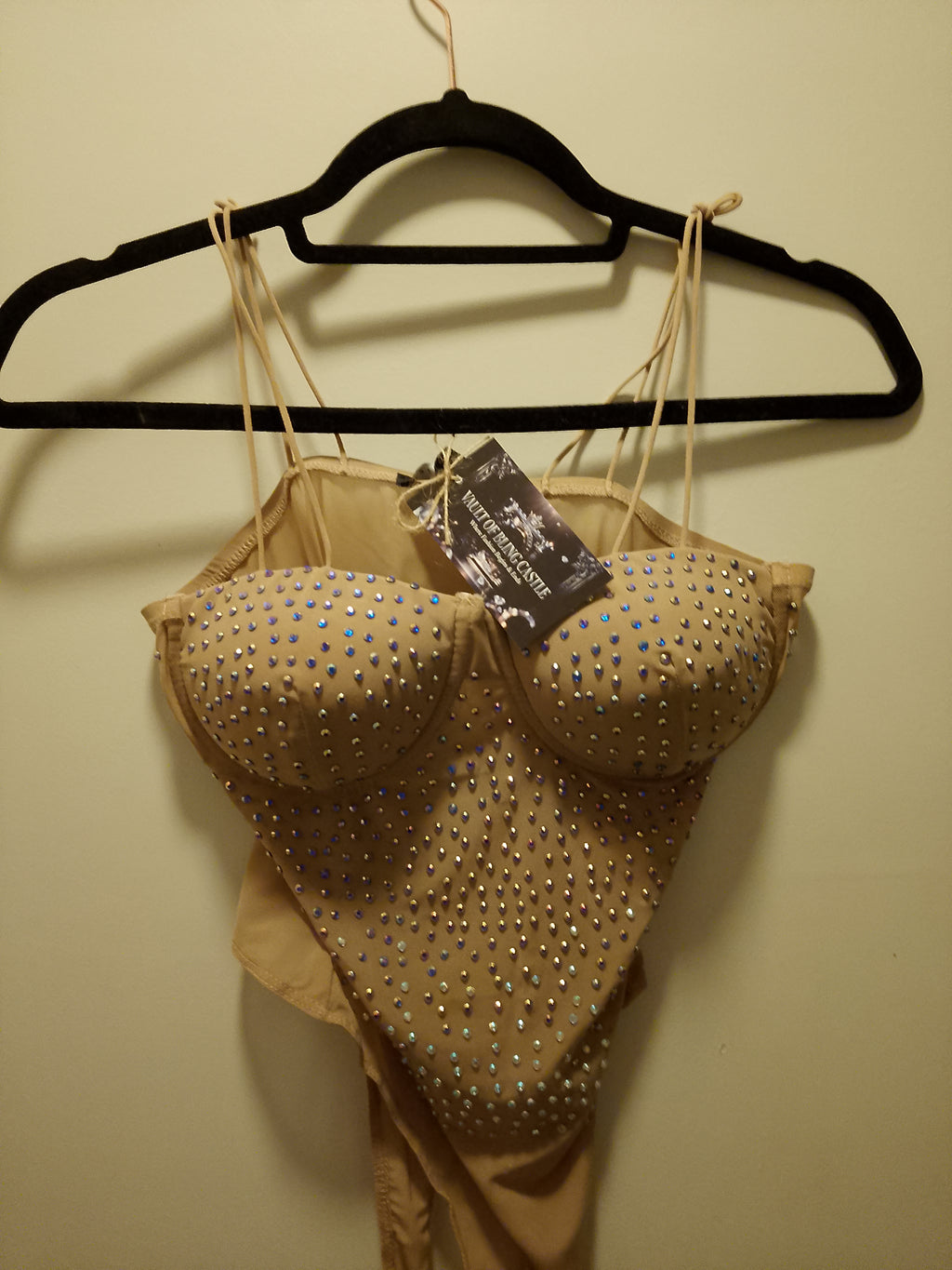 Nicety's Milky Way Corset Shoulder Straps Body Suit