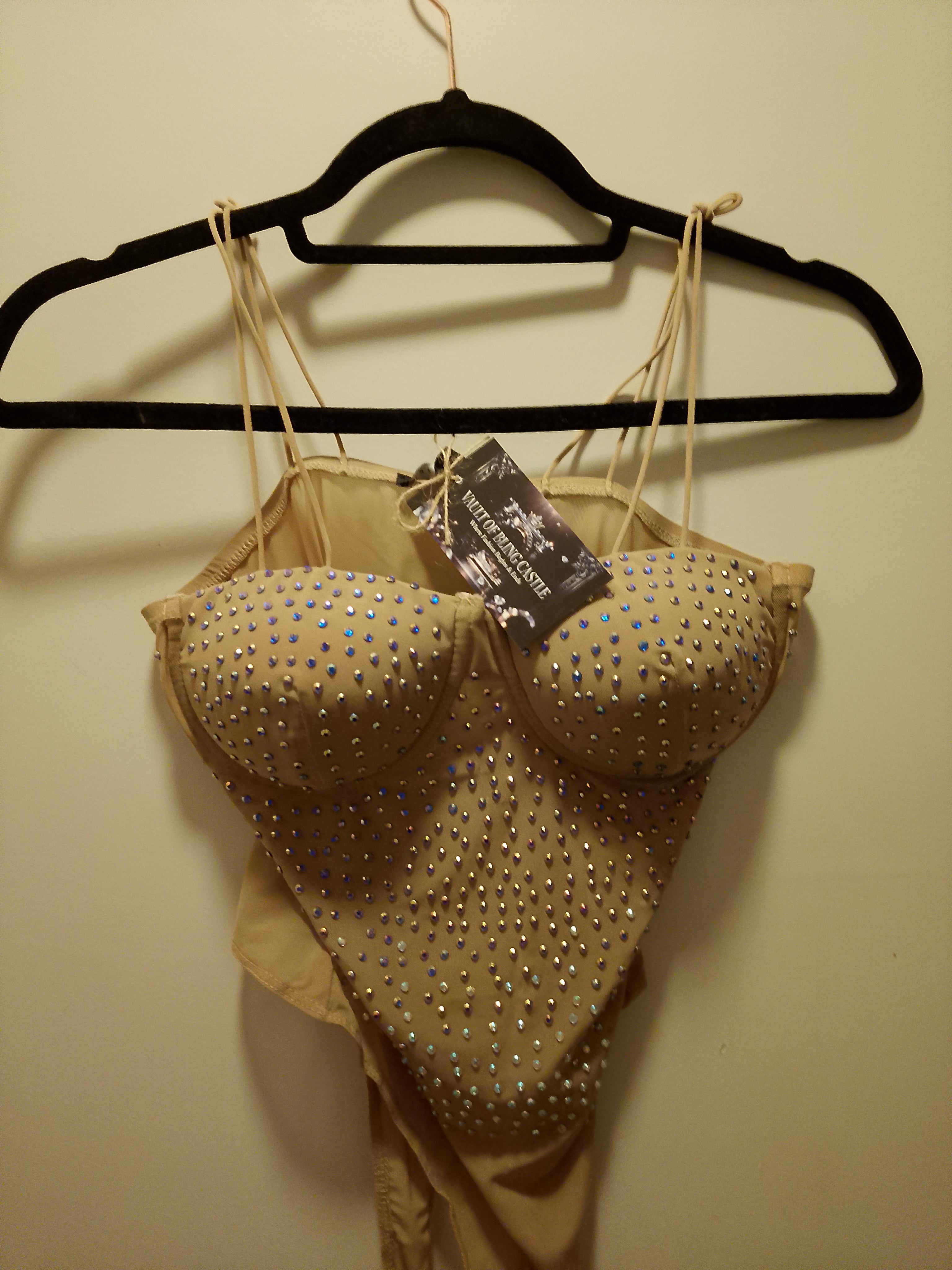 Nicety's Milky Way Corset Shoulder Straps Body Suit