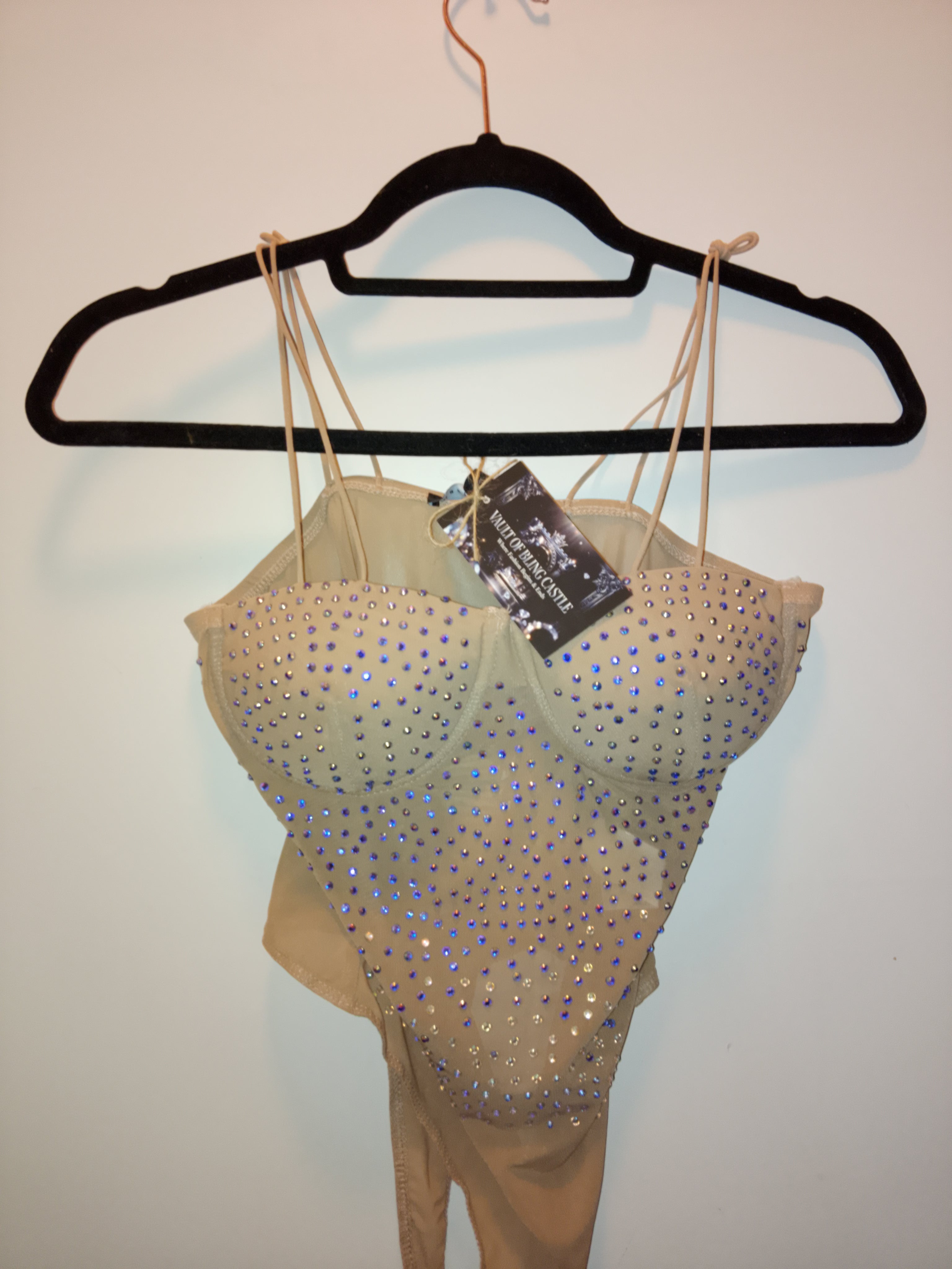 Nicety's Milky Way Corset Shoulder Straps Body Suit