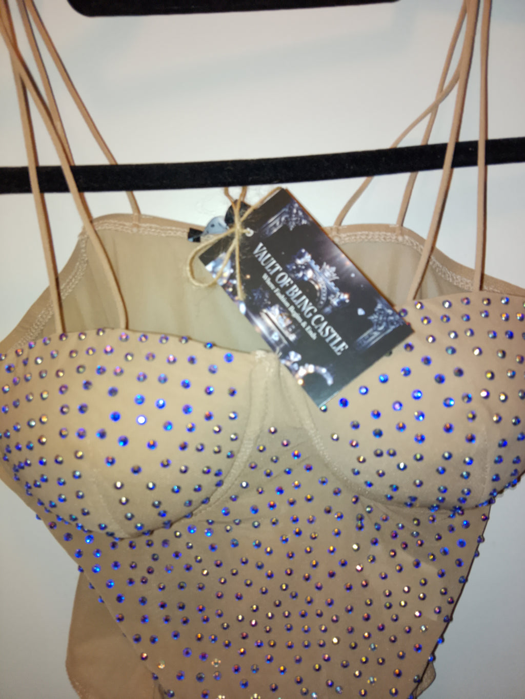 Nicety's Milky Way Corset Shoulder Straps Body Suit