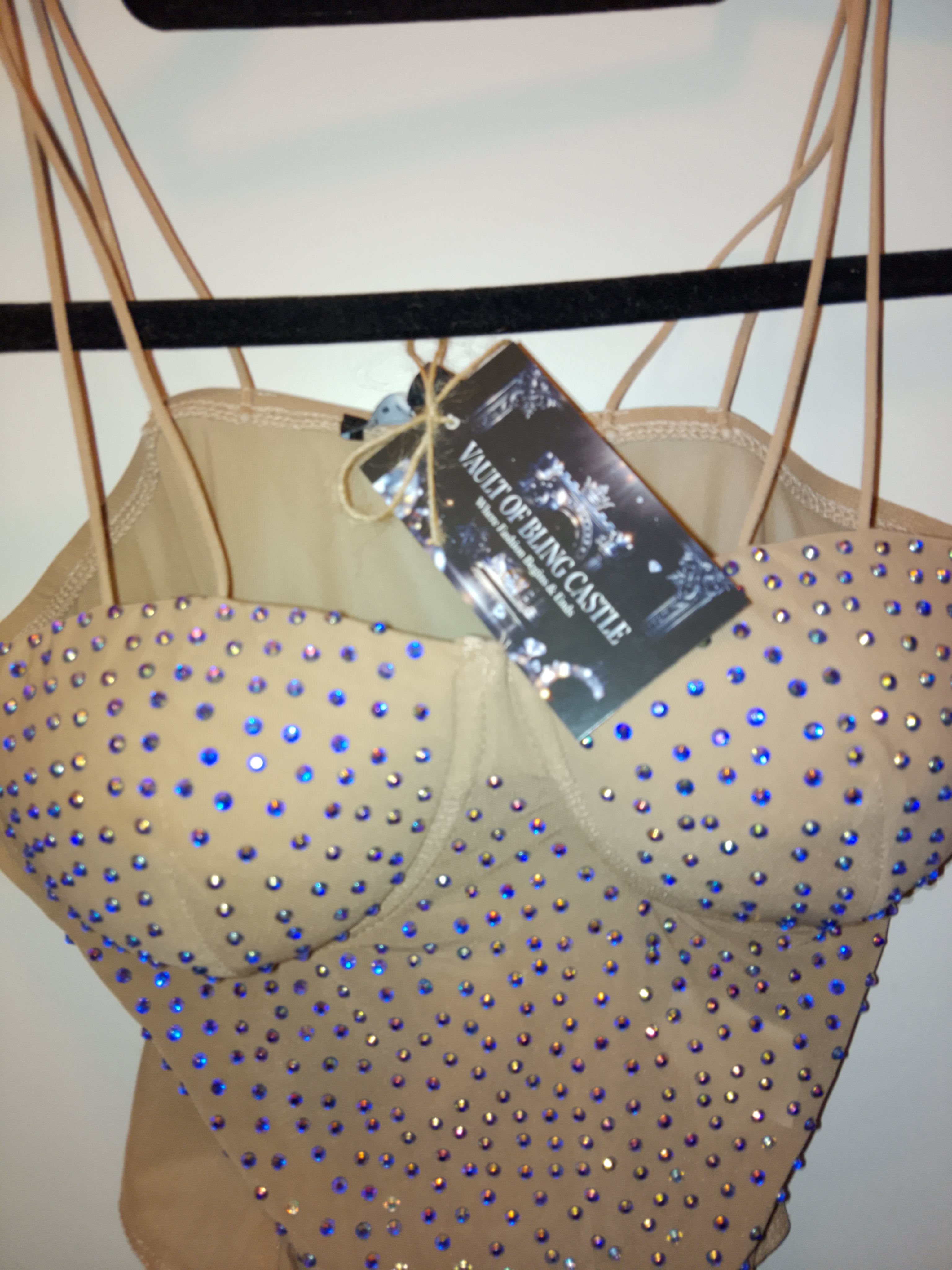 Nicety's Milky Way Corset Shoulder Straps Body Suit