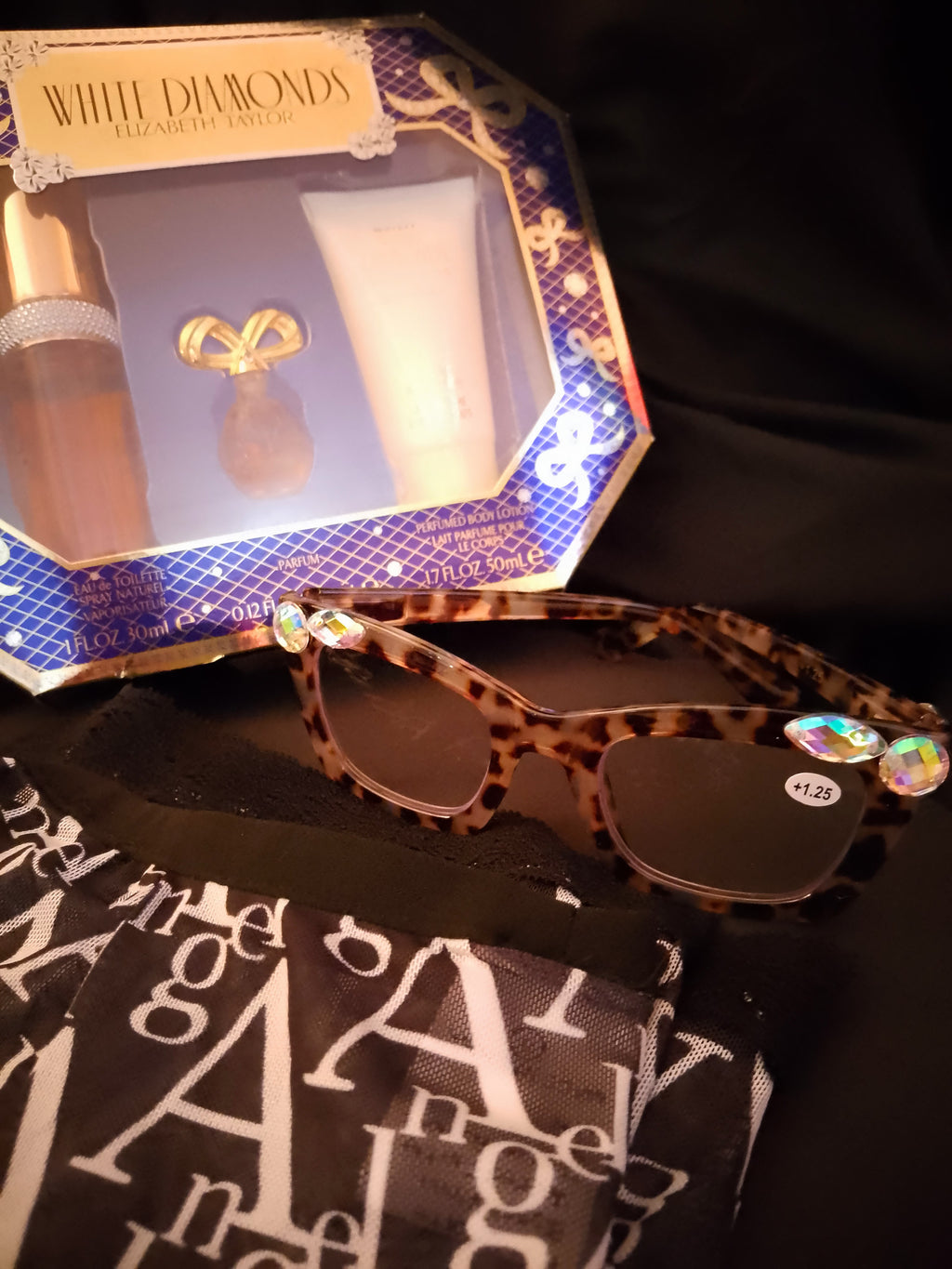 Go & Glow Bundle #501 - Women - Perfume & Body Lotion, +1.25 Reading Glasses, Evening Wear Shorts