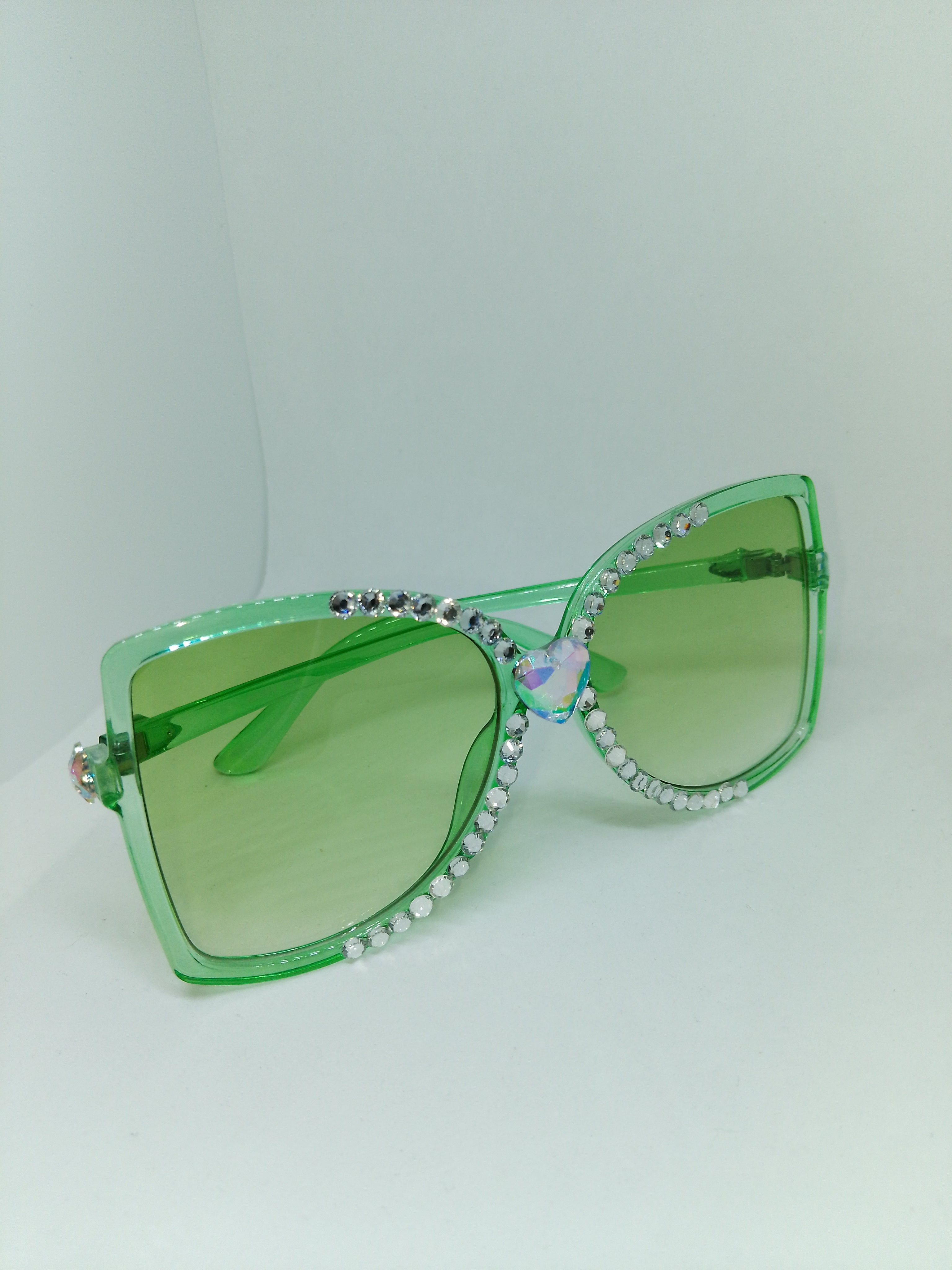 T - Dream Green Star Magic Translucent Frame Glasses