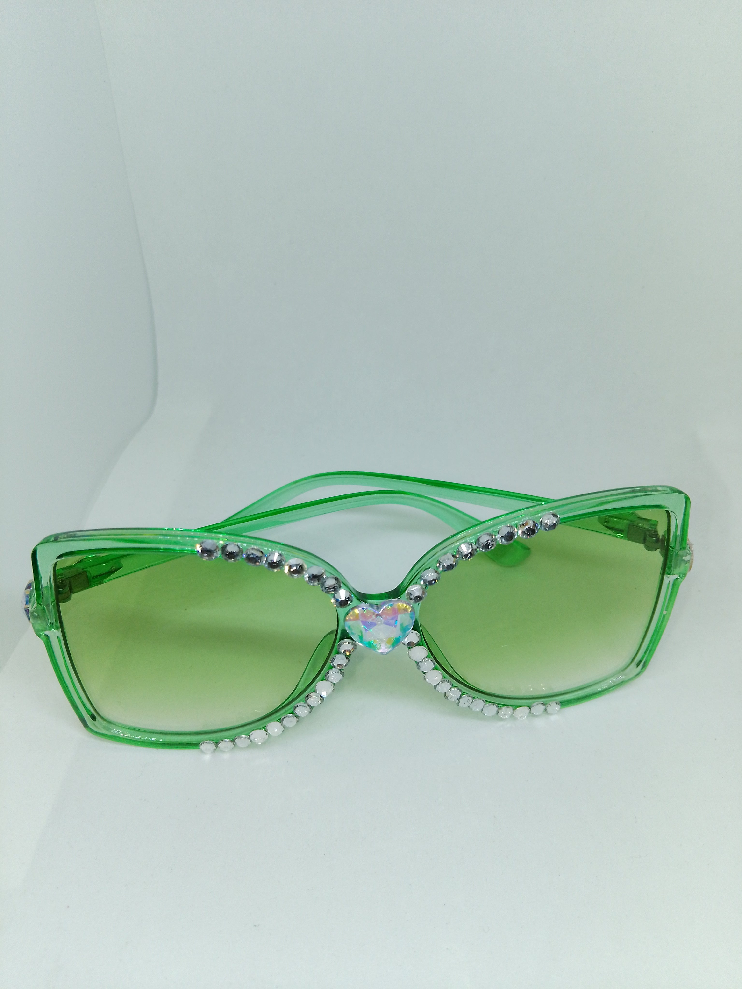 T - Dream Green Star Magic Translucent Frame Glasses