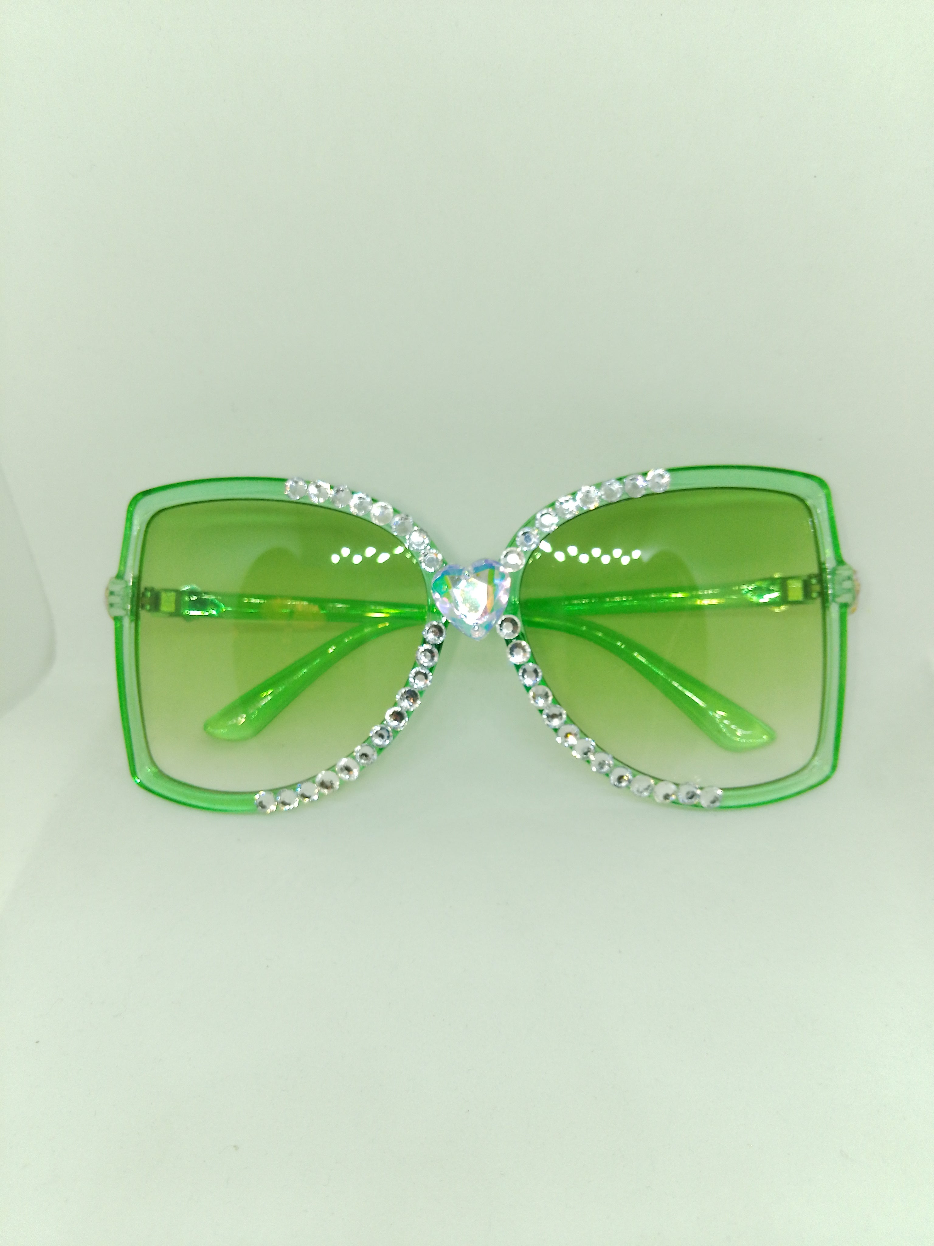 T - Dream Green Star Magic Translucent Frame Glasses
