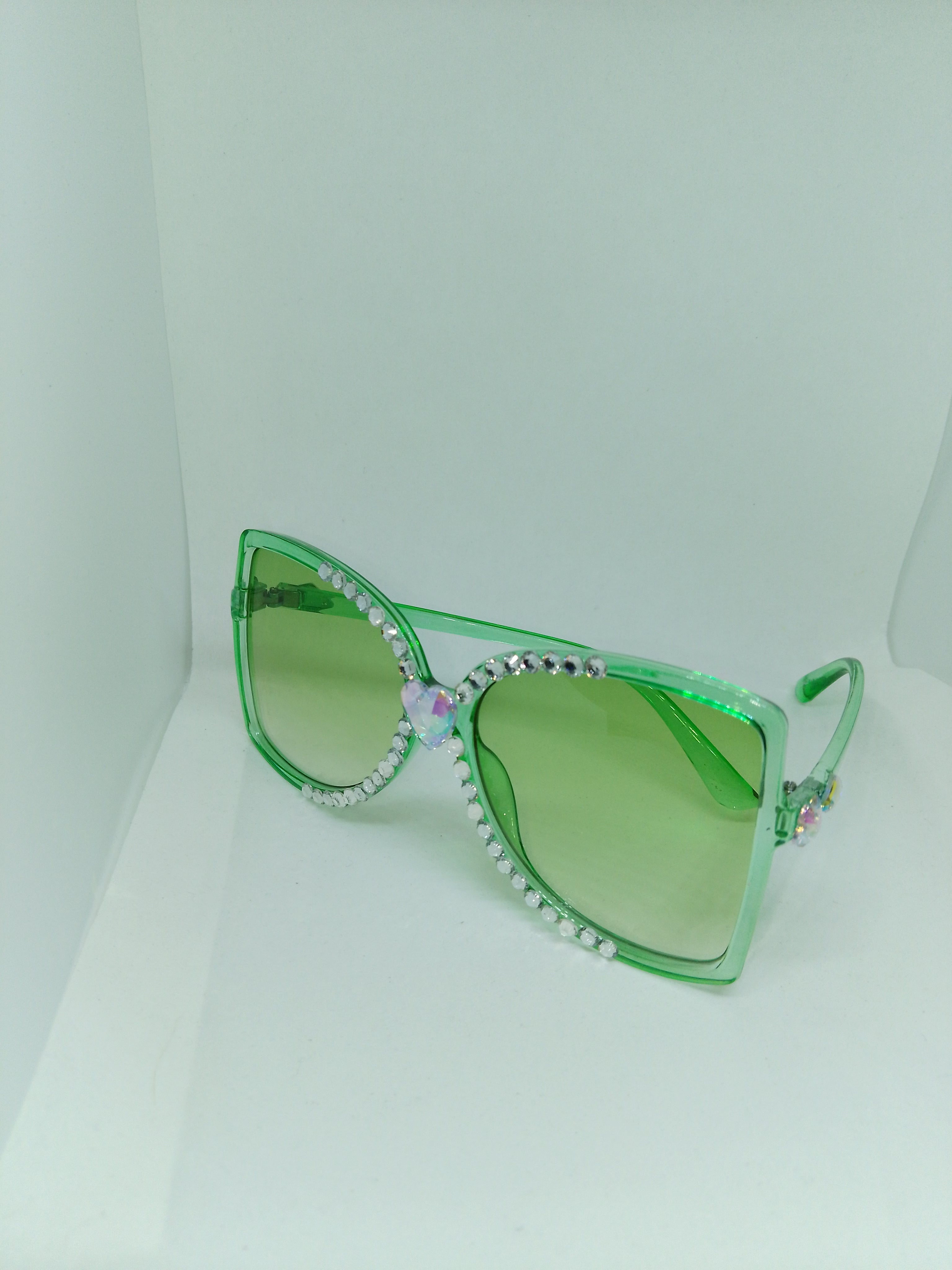 T - Dream Green Star Magic Translucent Frame Glasses