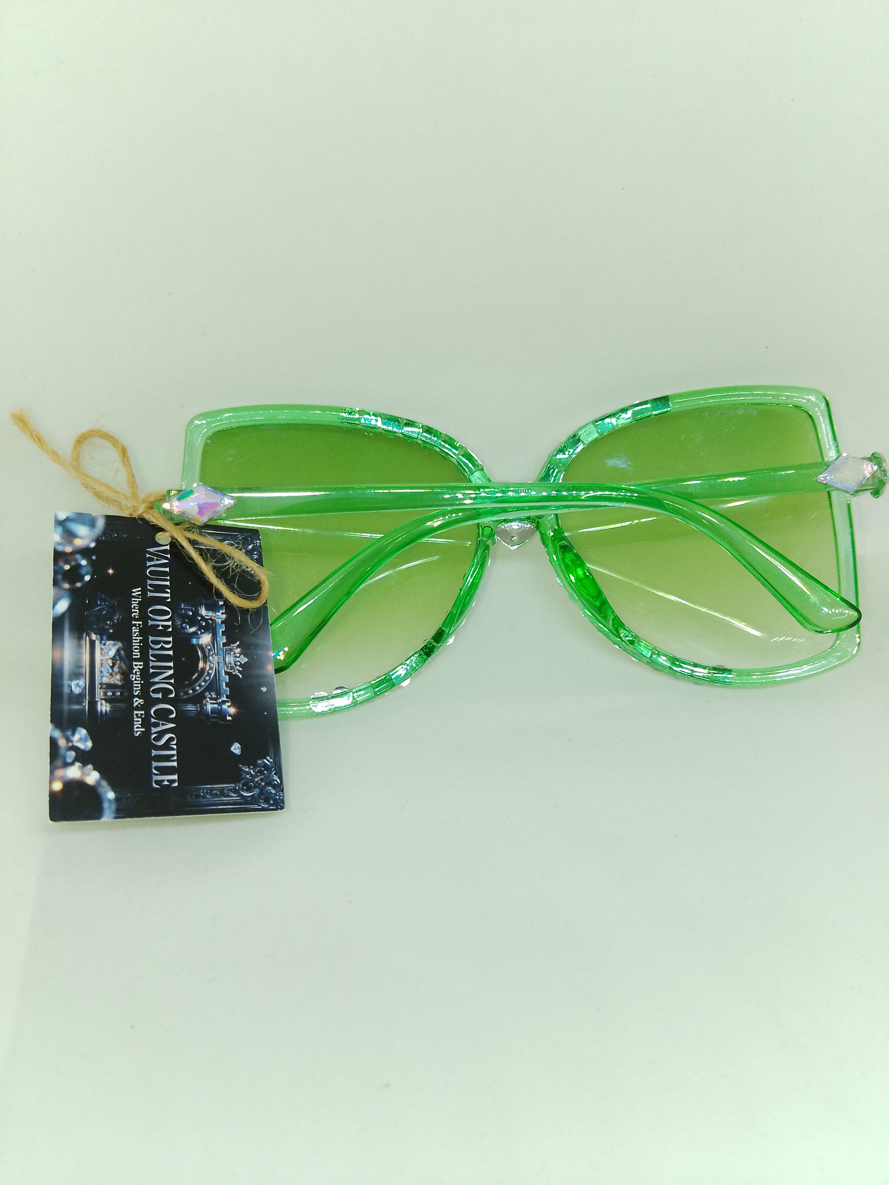 T - Dream Green Star Magic Translucent Frame Glasses