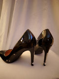 Work Of Art Black Patent Leather Heels Pumps