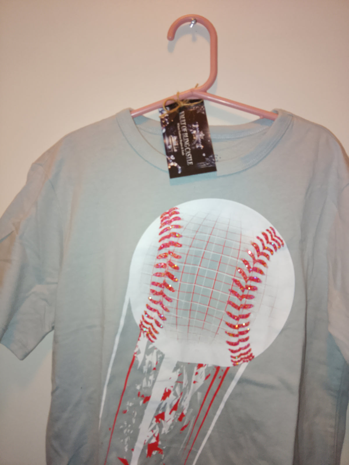 Power Pitch Sequined Baseball  Motion Boy's Short Sleeve Sports T-Shirt -  Style 120