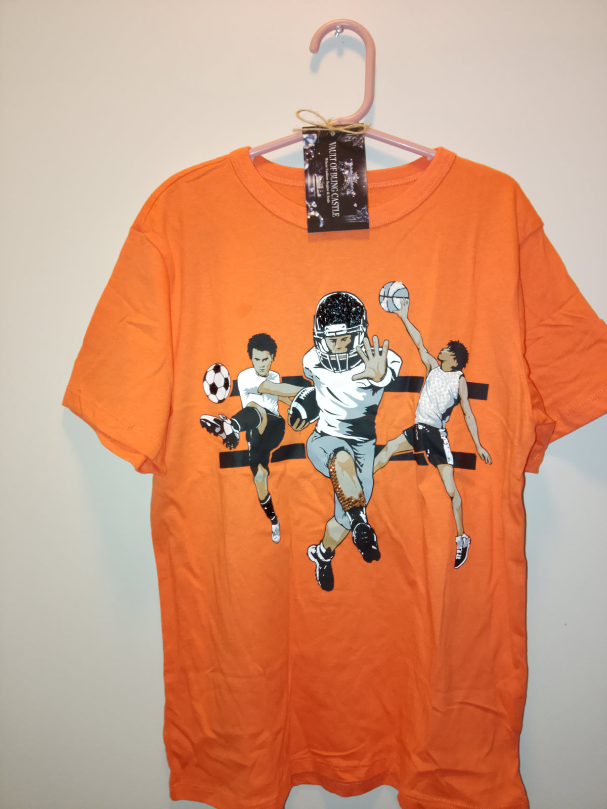 End Zone Touch Down Flame Boy's Short Sleeve T - Shirt - Style 121