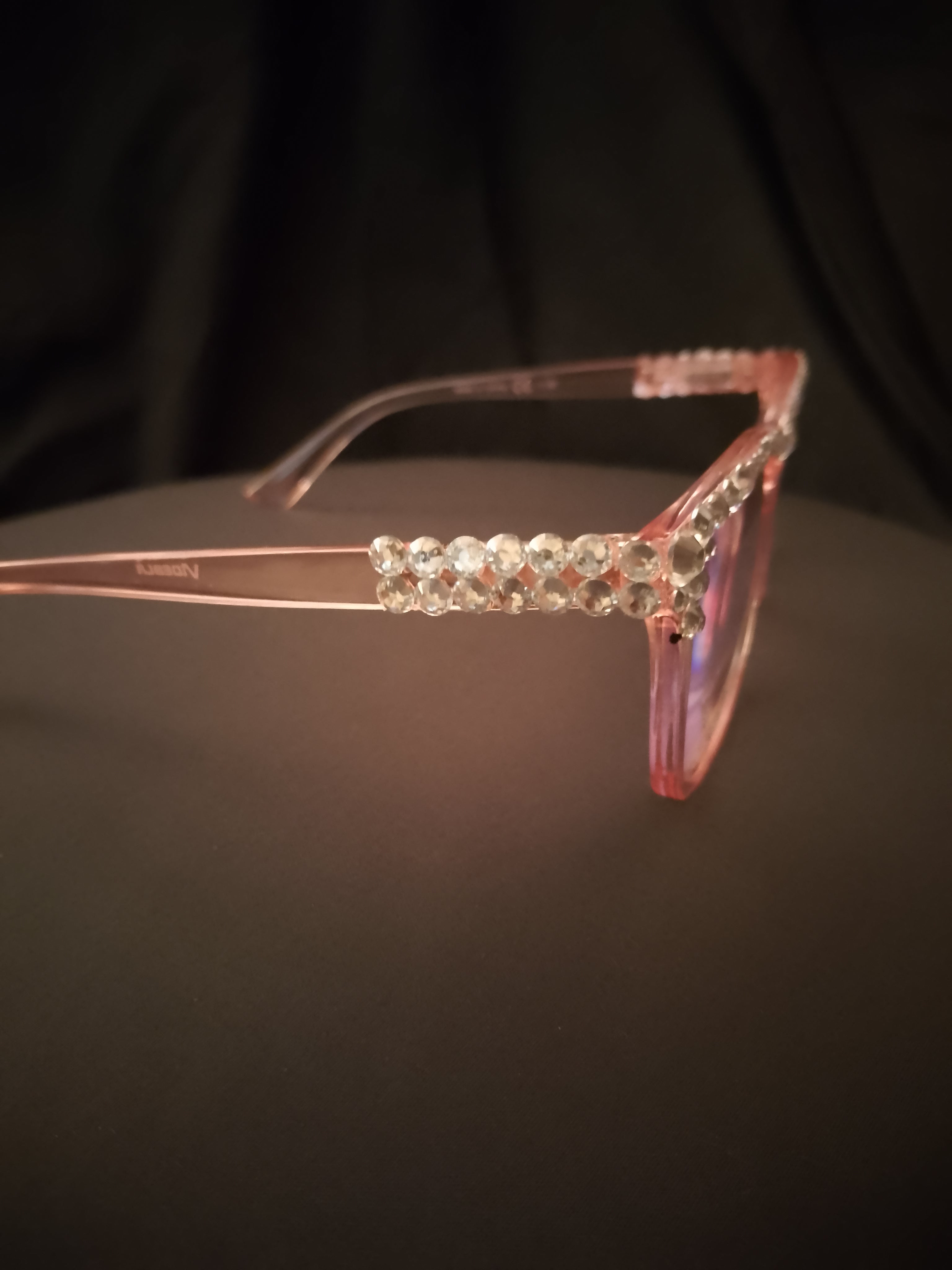 Dewy & Chic Shell Translucent Pink Frame Glasses