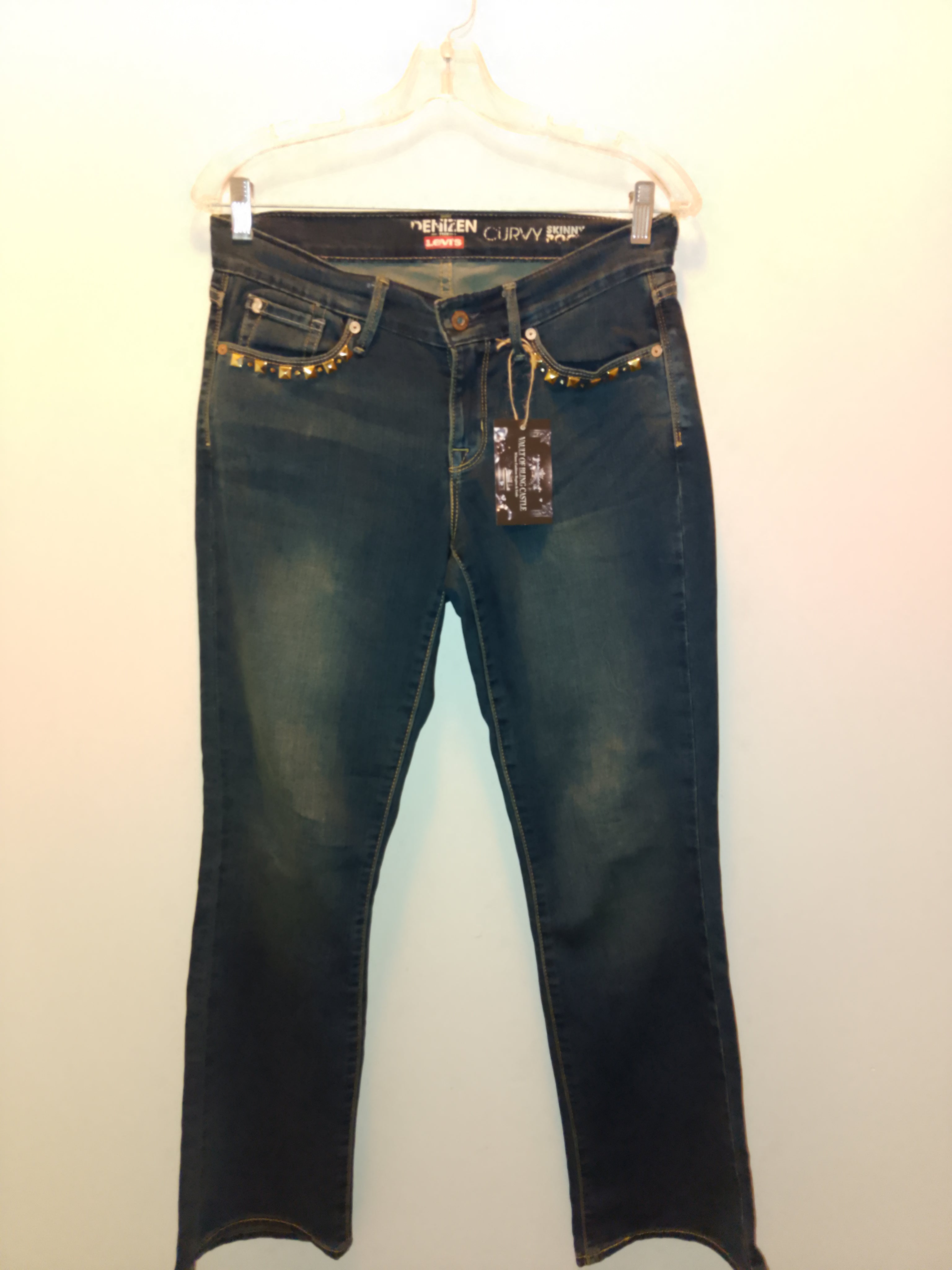 Blueprint Luxury Design Medium Dark Denim Boot Cut Wide Leg Women's Jeans