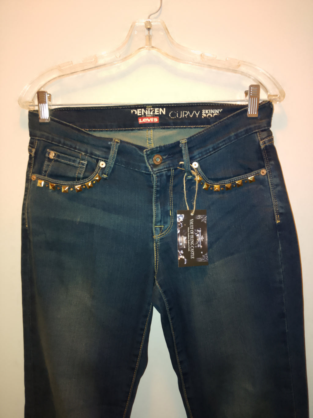 Blueprint Luxury Design Medium Dark Denim Boot Cut Wide Leg Women's Jeans