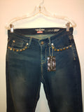 Blueprint Luxury Design Medium Dark Denim Boot Cut Wide Leg Women's Jeans