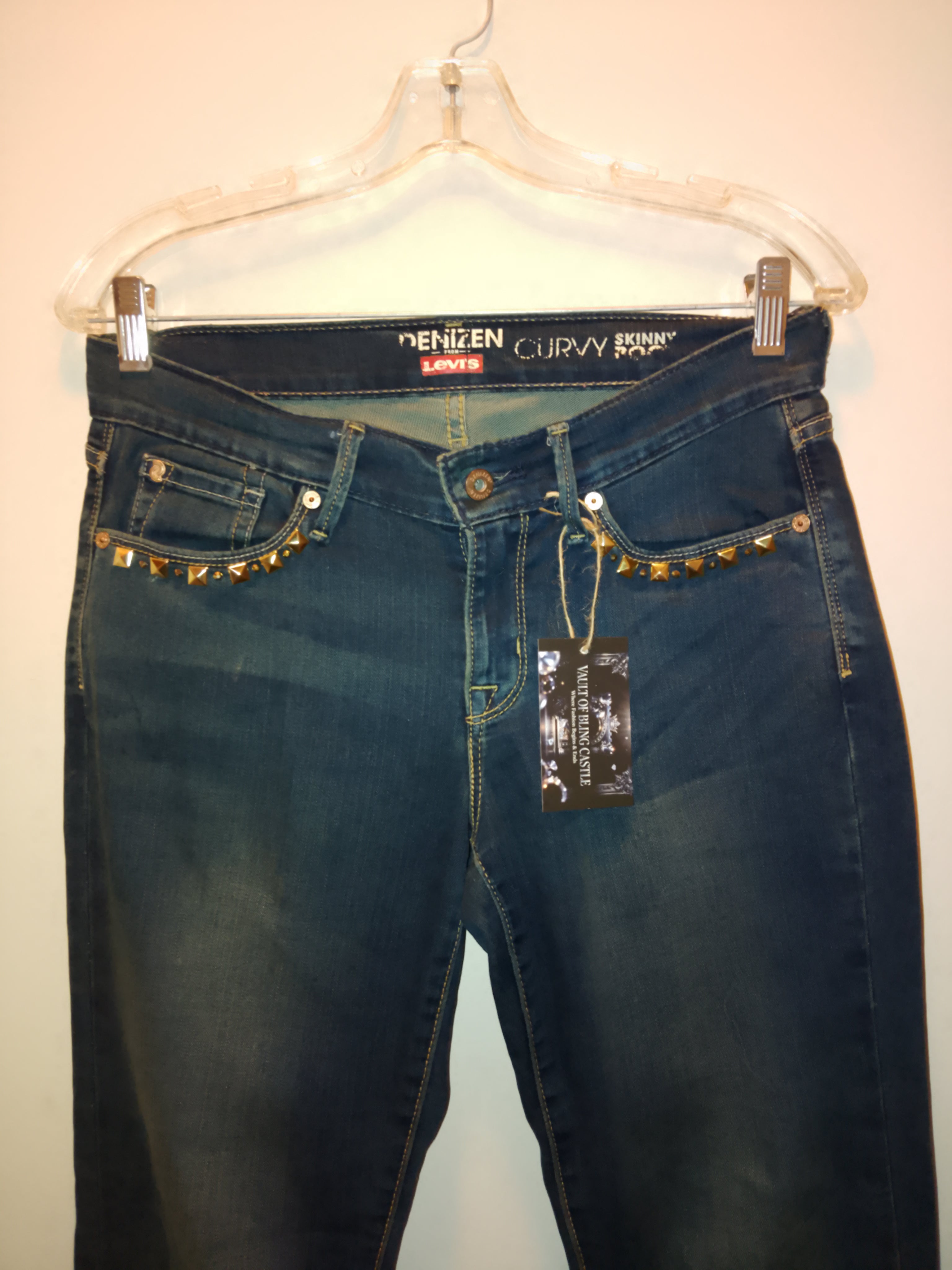 Blueprint Luxury Design Medium Dark Denim Boot Cut Wide Leg Women's Jeans