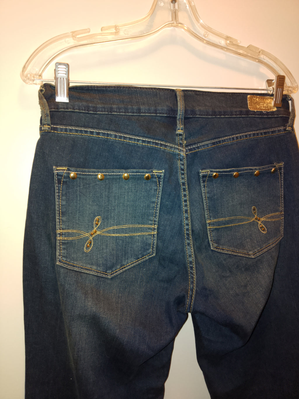 Blueprint Luxury Design Medium Dark Denim Boot Cut Wide Leg Women's Jeans