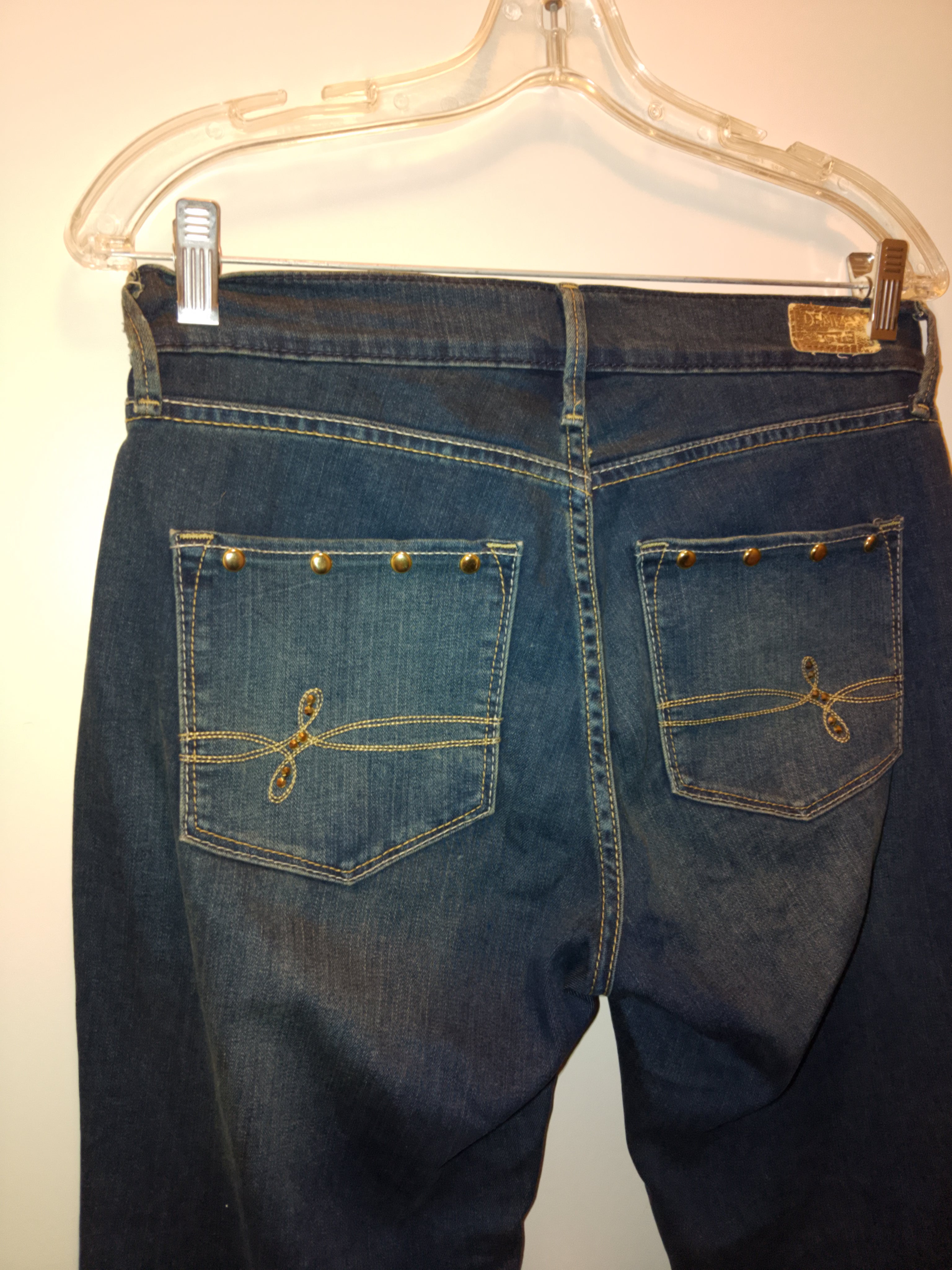 Blueprint Luxury Design Medium Dark Denim Boot Cut Wide Leg Women's Jeans