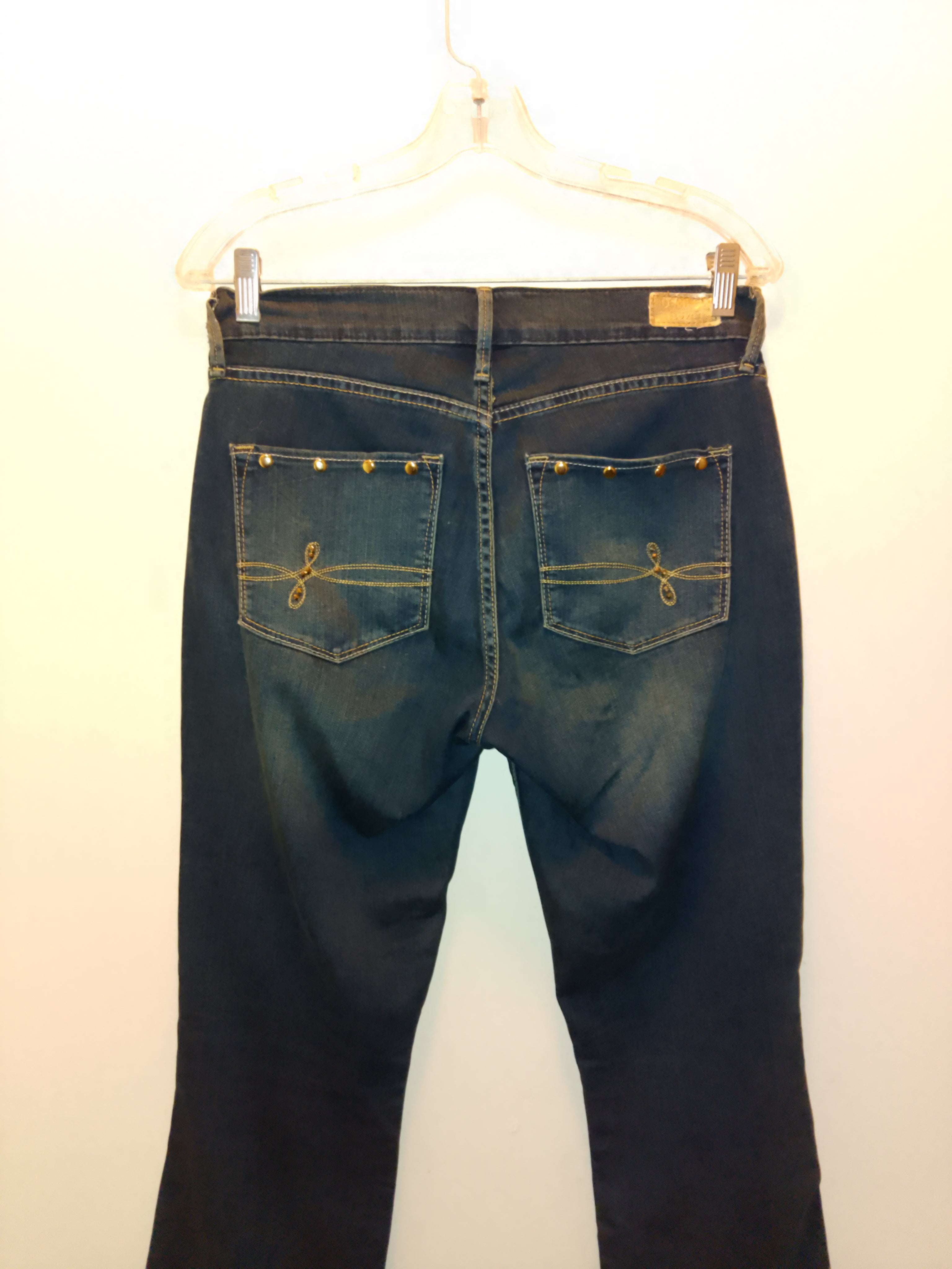 Blueprint Luxury Design Medium Dark Denim Boot Cut Wide Leg Women's Jeans
