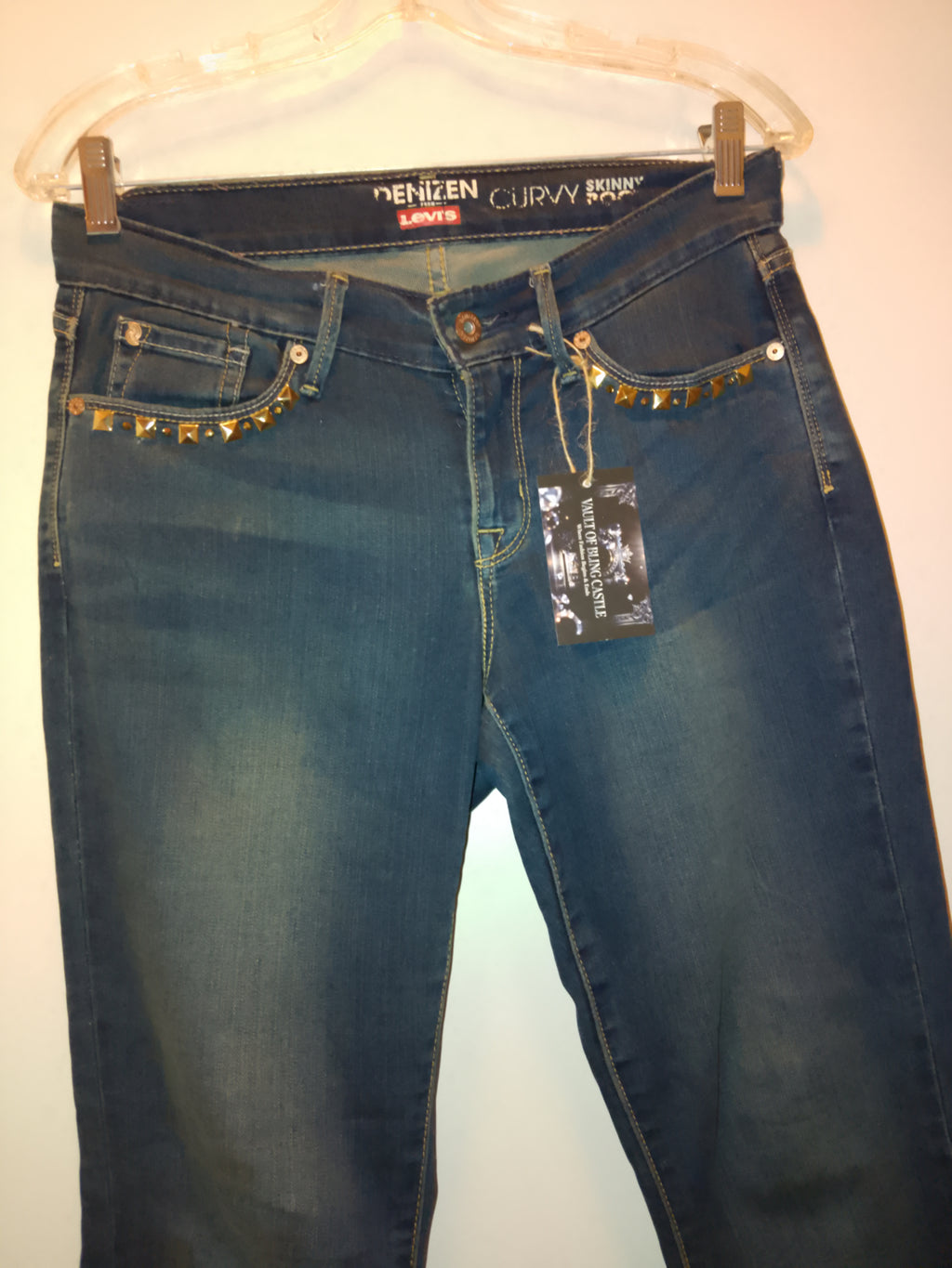 Blueprint Luxury Design Medium Dark Denim Boot Cut Wide Leg Women's Jeans