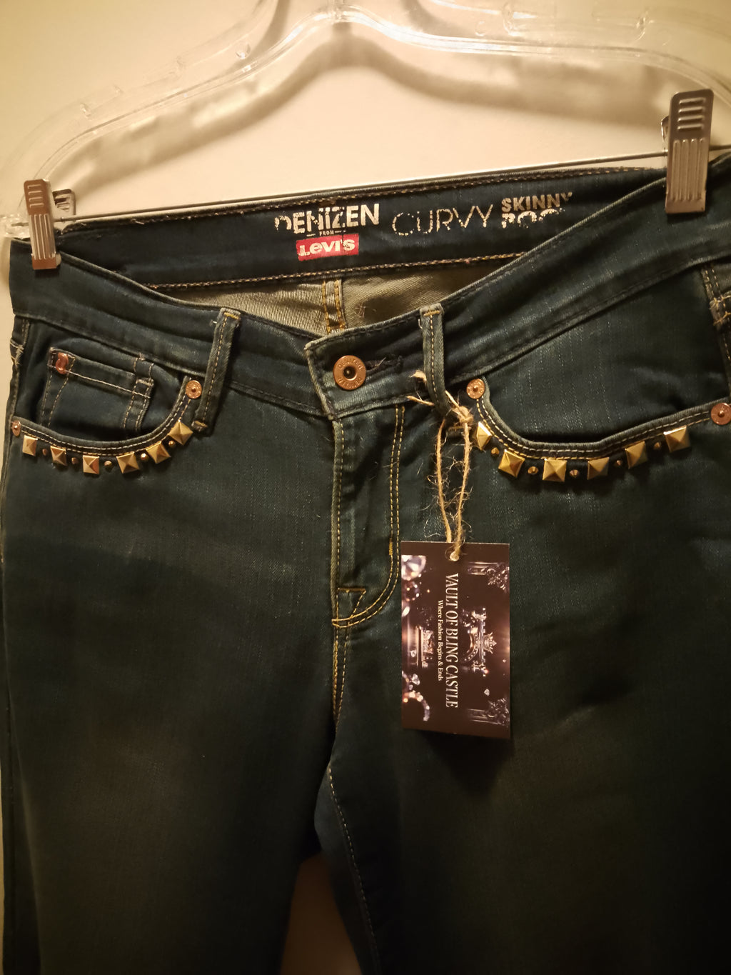 Blueprint Luxury Design Medium Dark Denim Boot Cut Wide Leg Women's Jeans