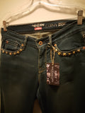 Blueprint Luxury Design Medium Dark Denim Boot Cut Wide Leg Women's Jeans