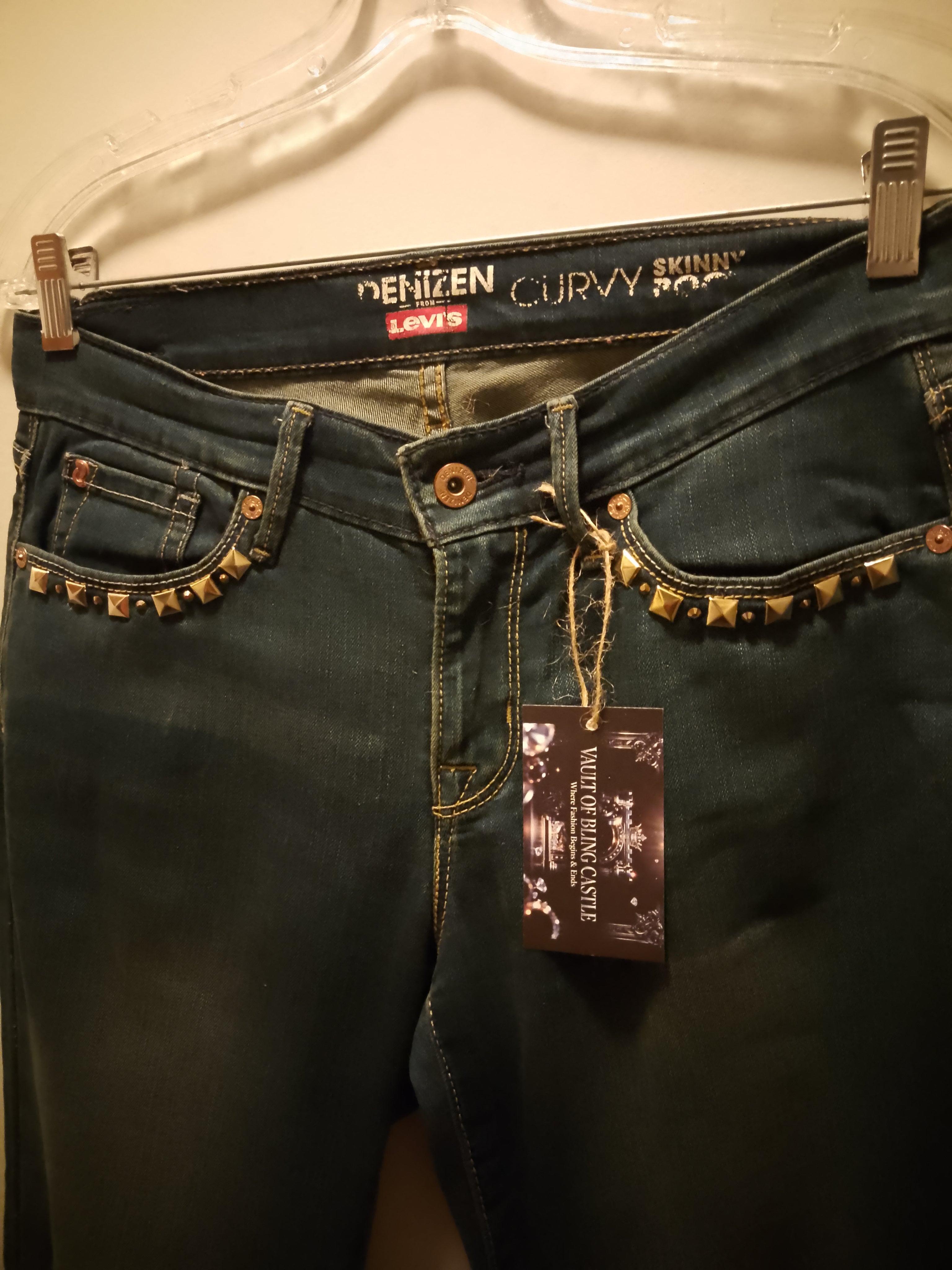 Blueprint Luxury Design Medium Dark Denim Boot Cut Wide Leg Women's Jeans