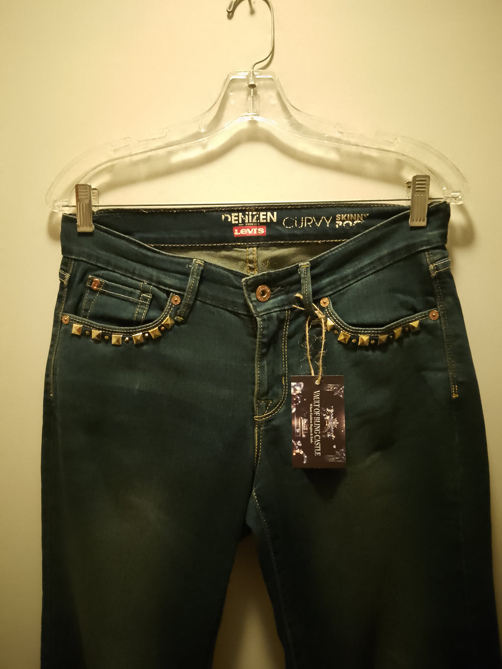 Blueprint Luxury Design Medium Dark Denim Boot Cut Wide Leg Women's Jeans