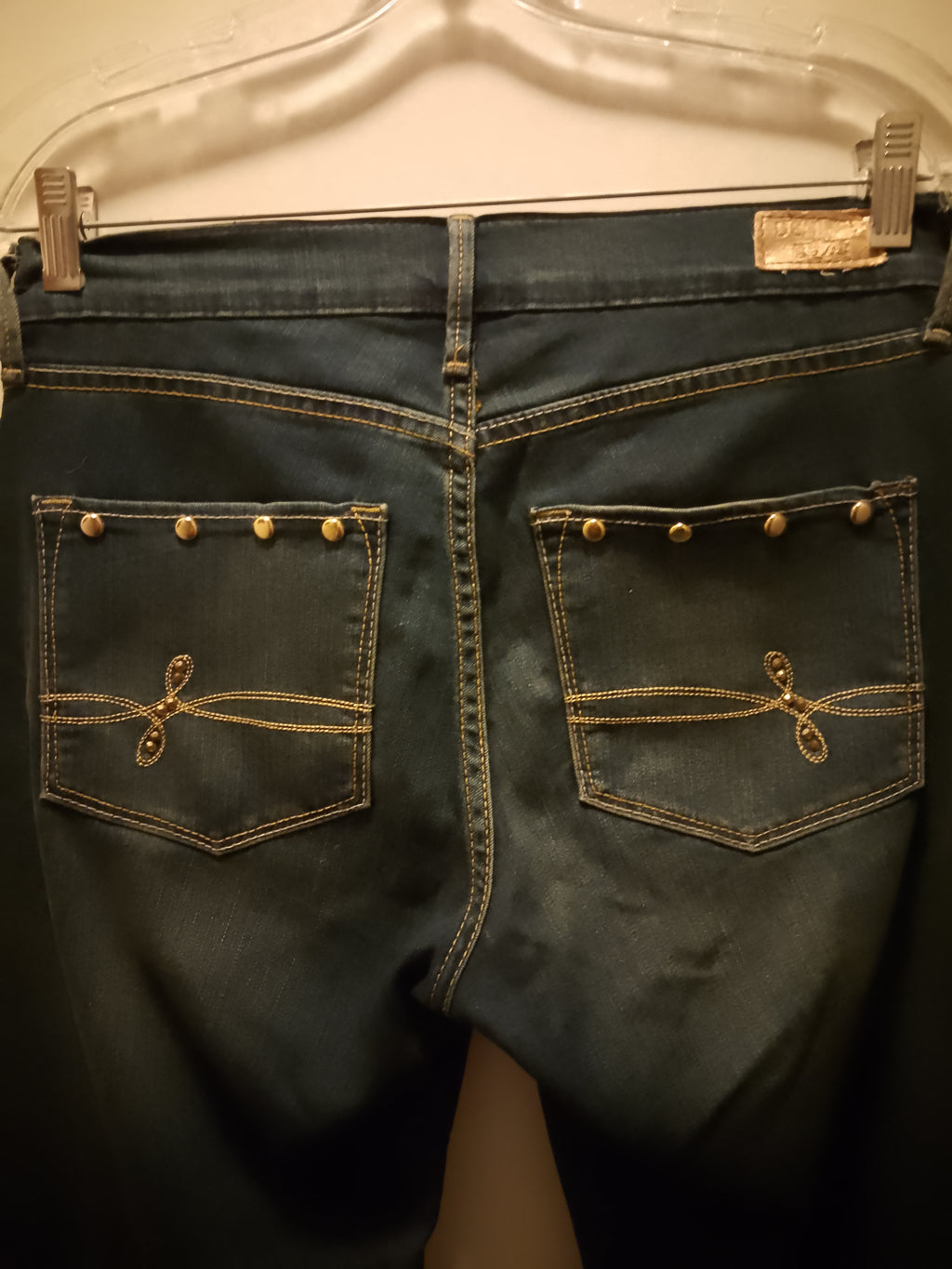 Blueprint Luxury Design Medium Dark Denim Boot Cut Wide Leg Women's Jeans