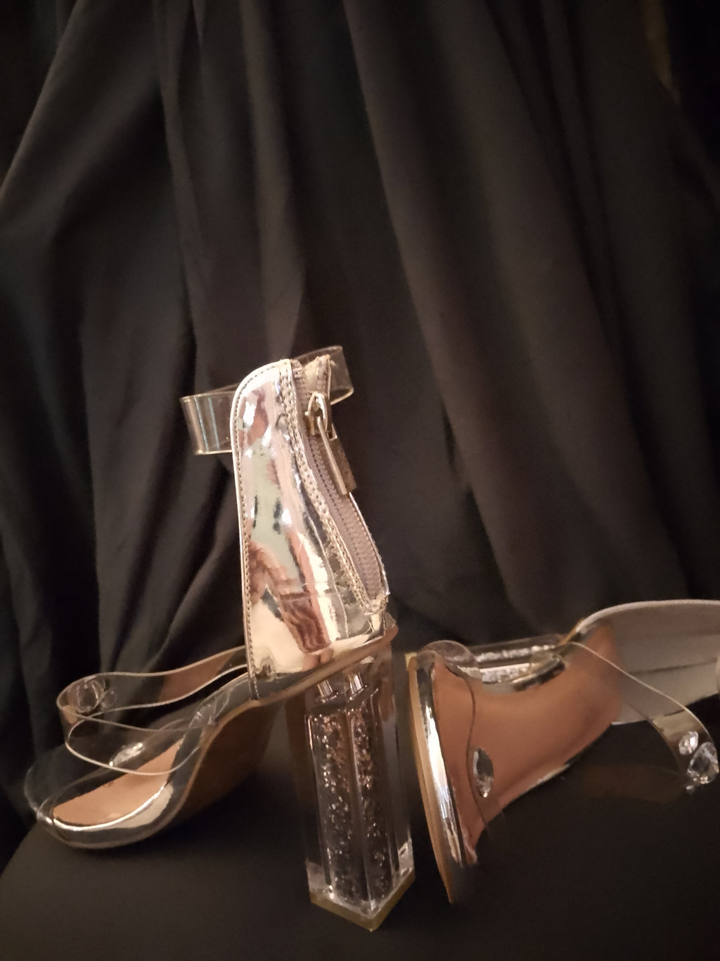 T - Sky Scrapper Silver Lining Women's Stiletto Platinum Heels