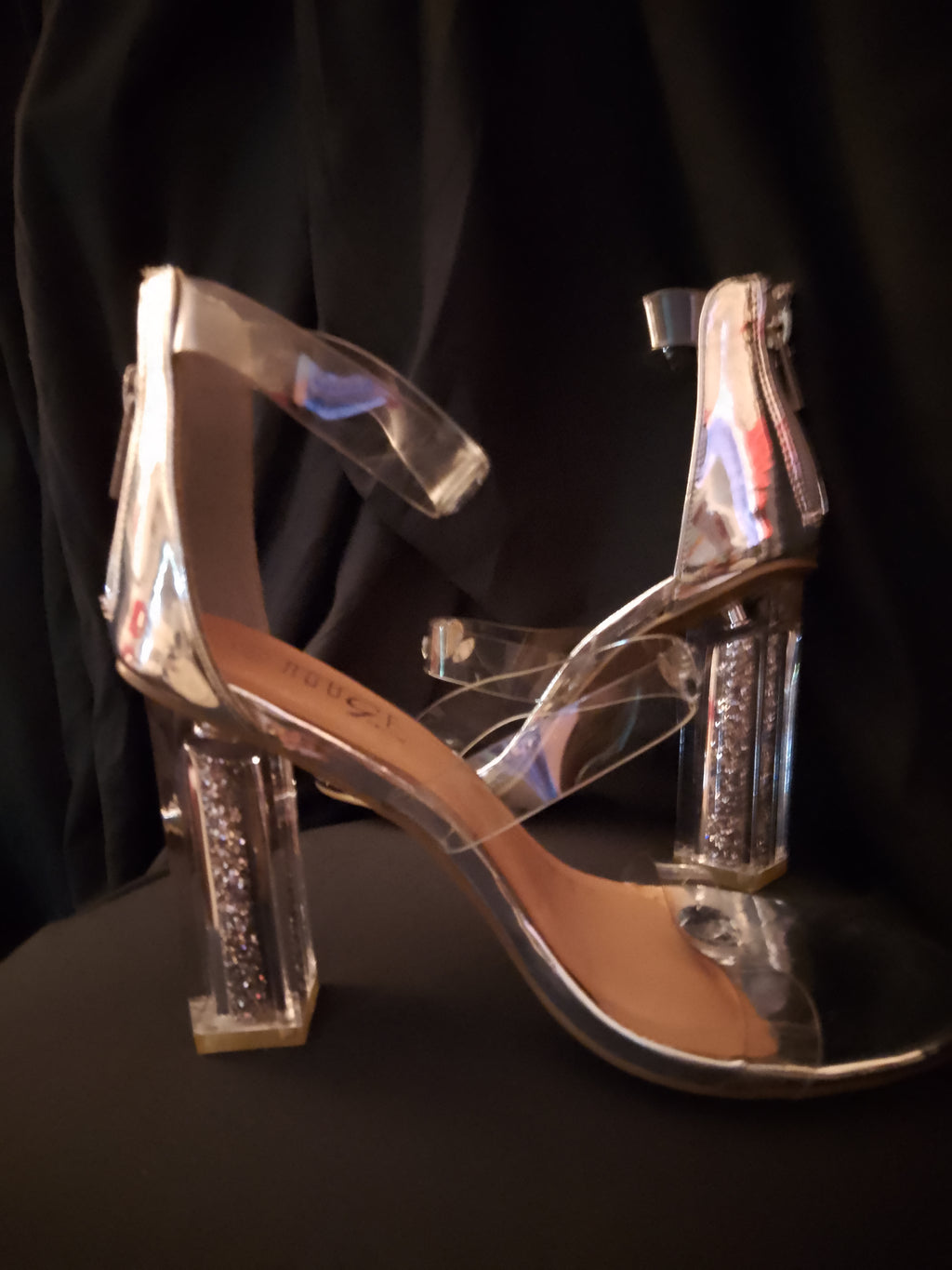 T - Sky Scrapper Silver Lining Women's Stiletto Platinum Heels
