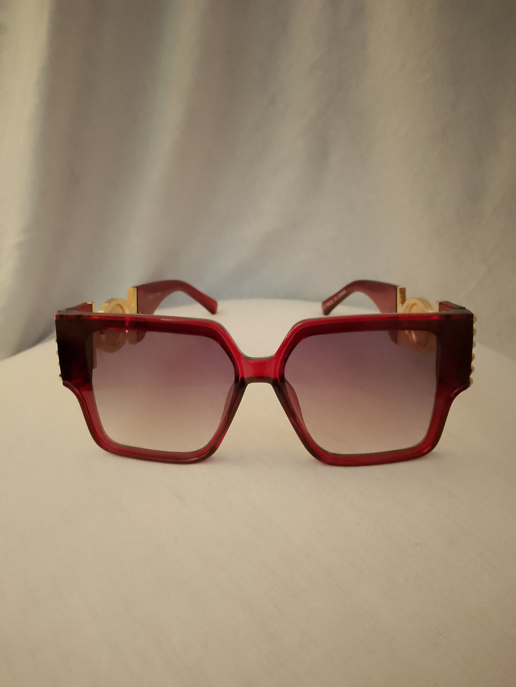 Sensational Grid Iron Men's Burgundy Frame Shades Glasses