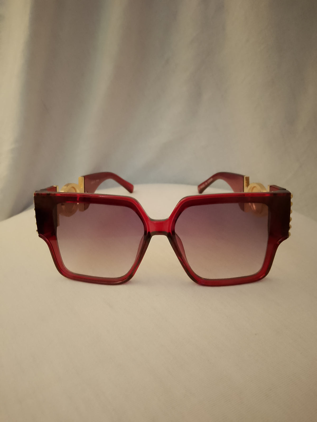 Sensational Grid Iron Men's Burgundy Frame Shades Glasses