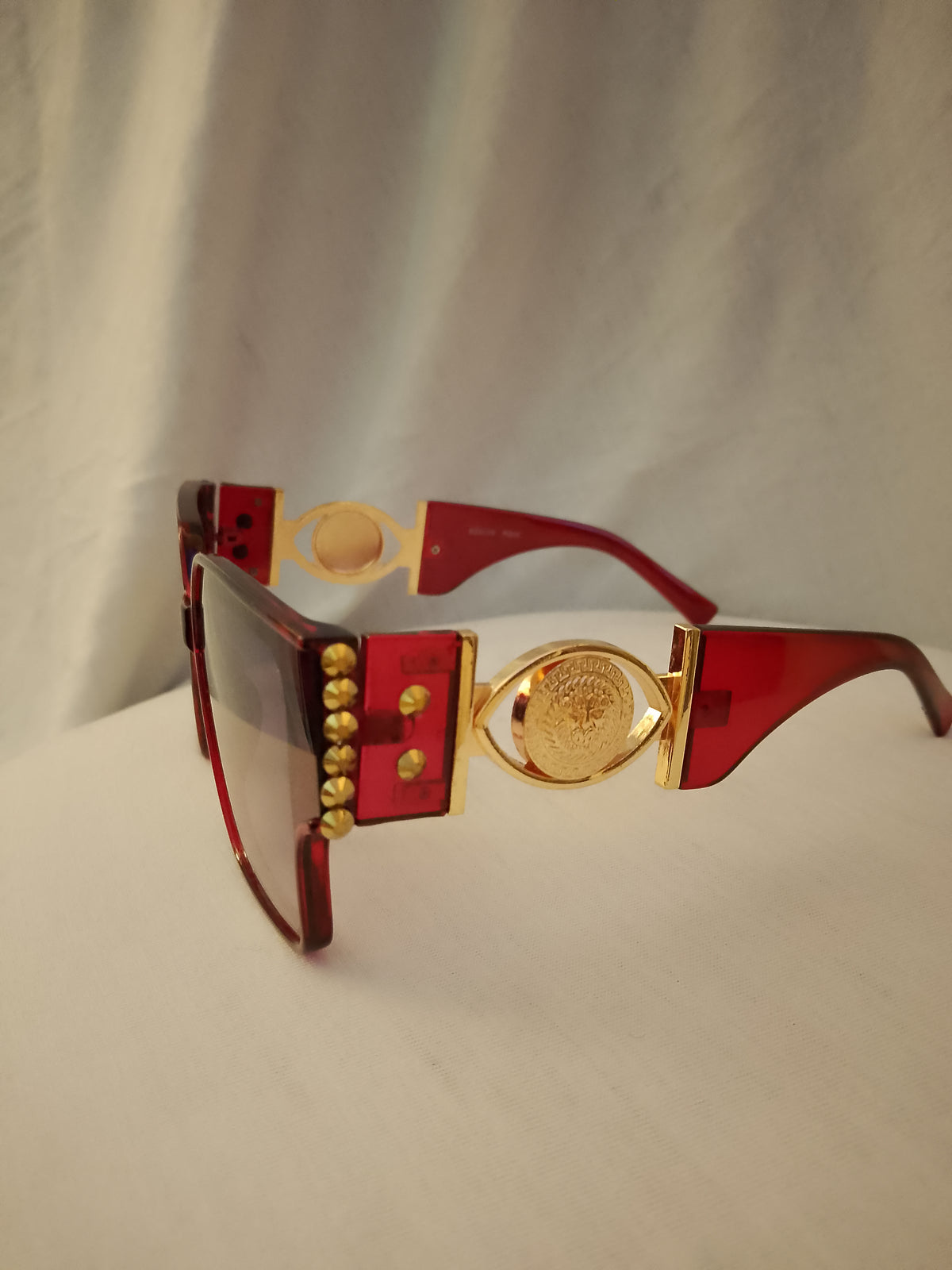 Sensational Grid Iron Men's Burgundy Frame Shades Glasses