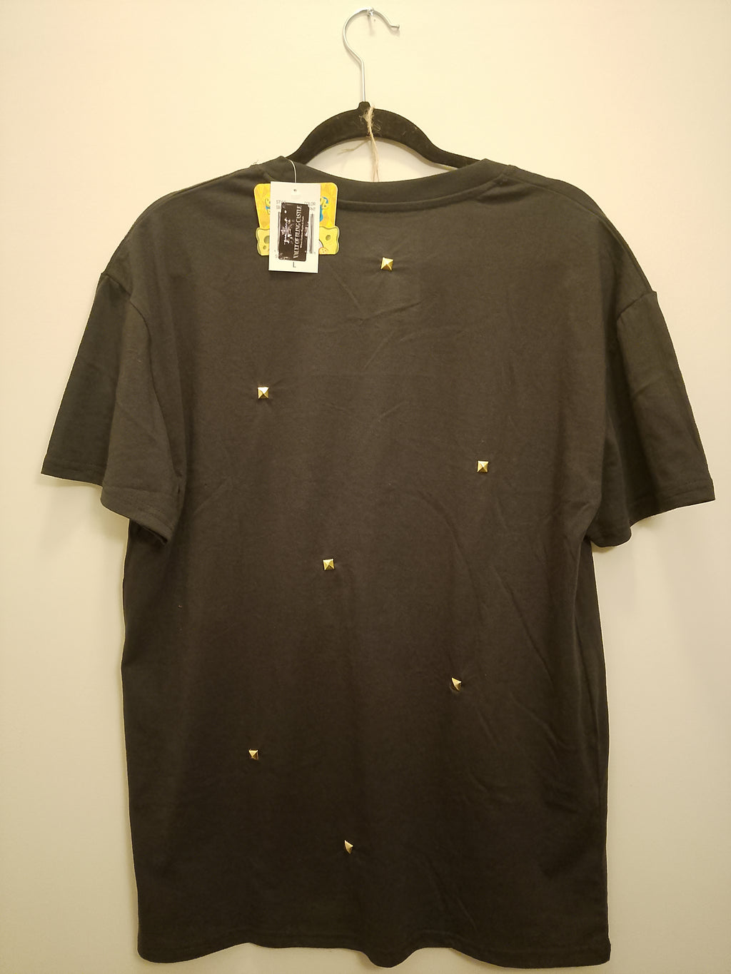 Rock Bottom Men's Short Sleeve Gem Embellished Graphics Tee - Shirt