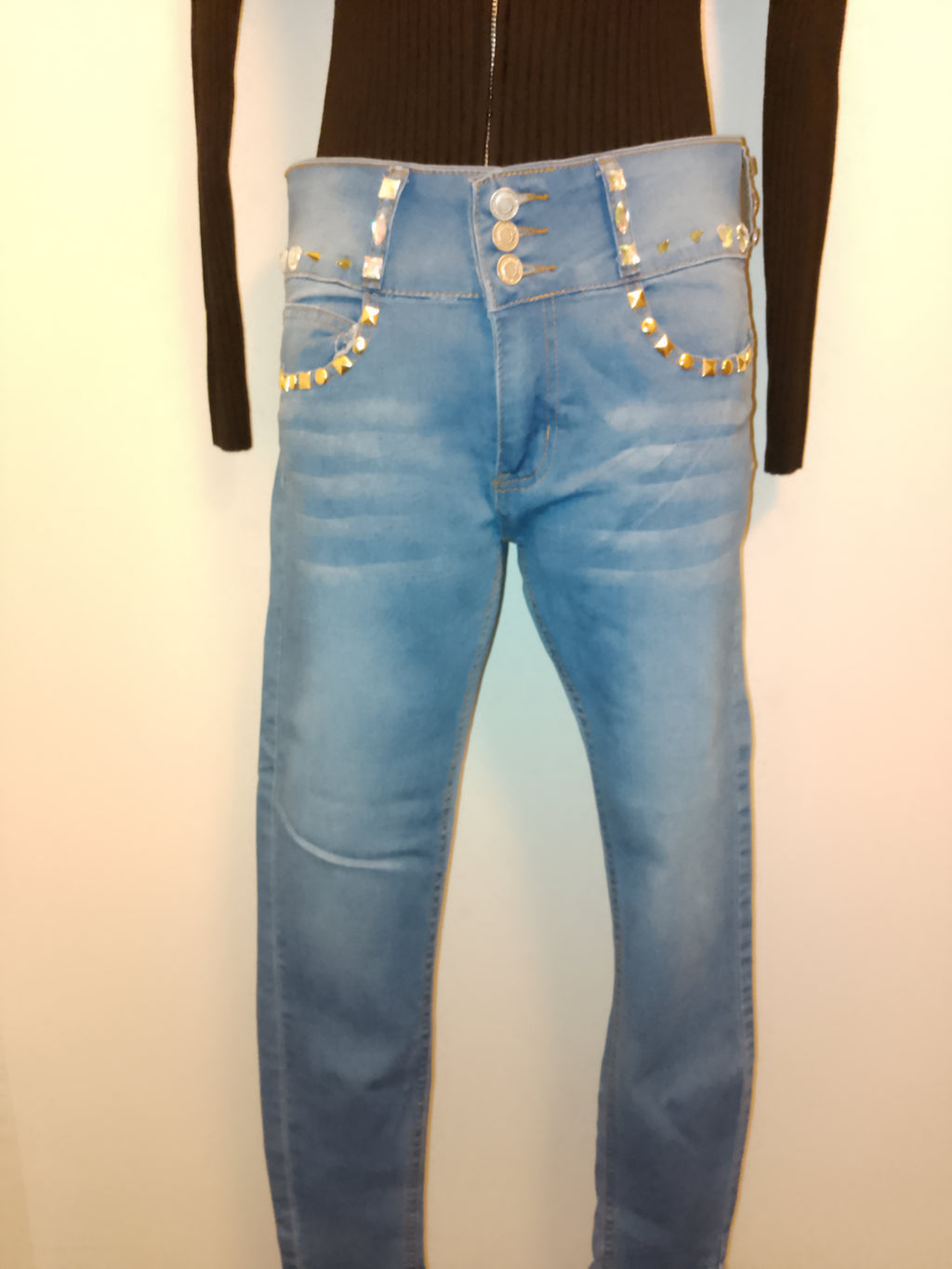 Pave Vesture Women's High Waist Medium Denim Jeans