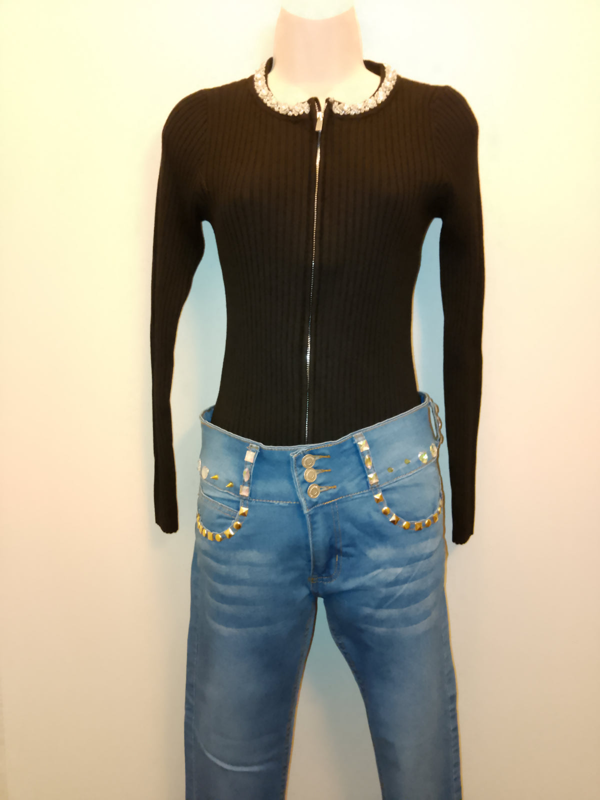 Pave Vesture Women's High Waist Medium Denim Jeans