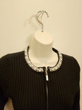 Classic Limited Edition Raven Black 2 Zippers Knit Sweater