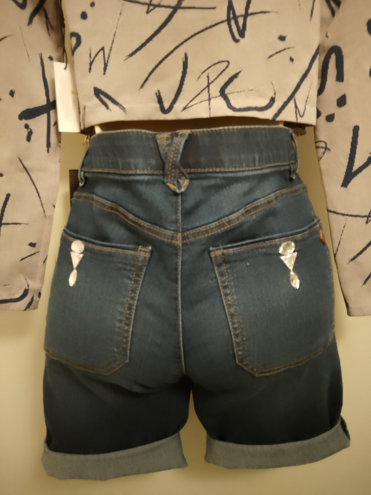 Starlight Rolled Denim Shorts Daisy Cut Offs